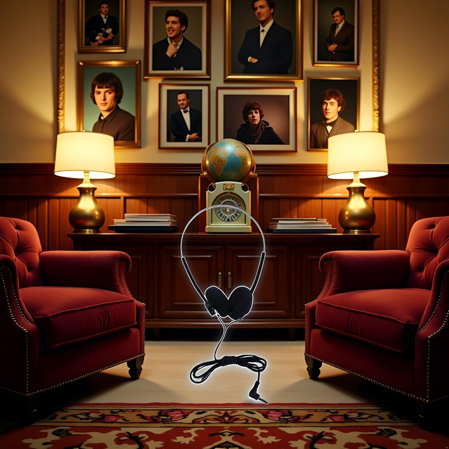 GANPUB Retro On-Ear Headphones,Wired Stereo Headphones,Headphone,Lightweight Portable Headphone with Adjustable Headband On-Ear Earbuds Earbuds and Accessories (Black) image number 3