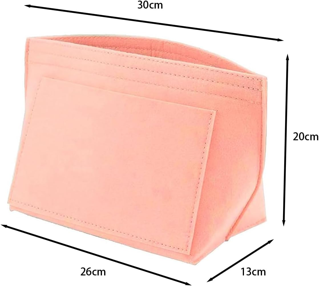 Namvo Organiser for Tote Bag Bag Organiser Purse Organiser Multi-Pocket Felt Handbag Organiser for Insert Wallet Organiser for Tote Bag Pink M 26X13X20 image number 1