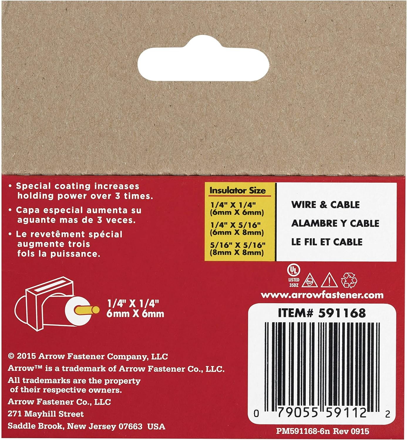 Arrow T59 Insulated Staples 300 Pack, (6 Mm) 1/4-Inch Leg Length, Clear image number 5