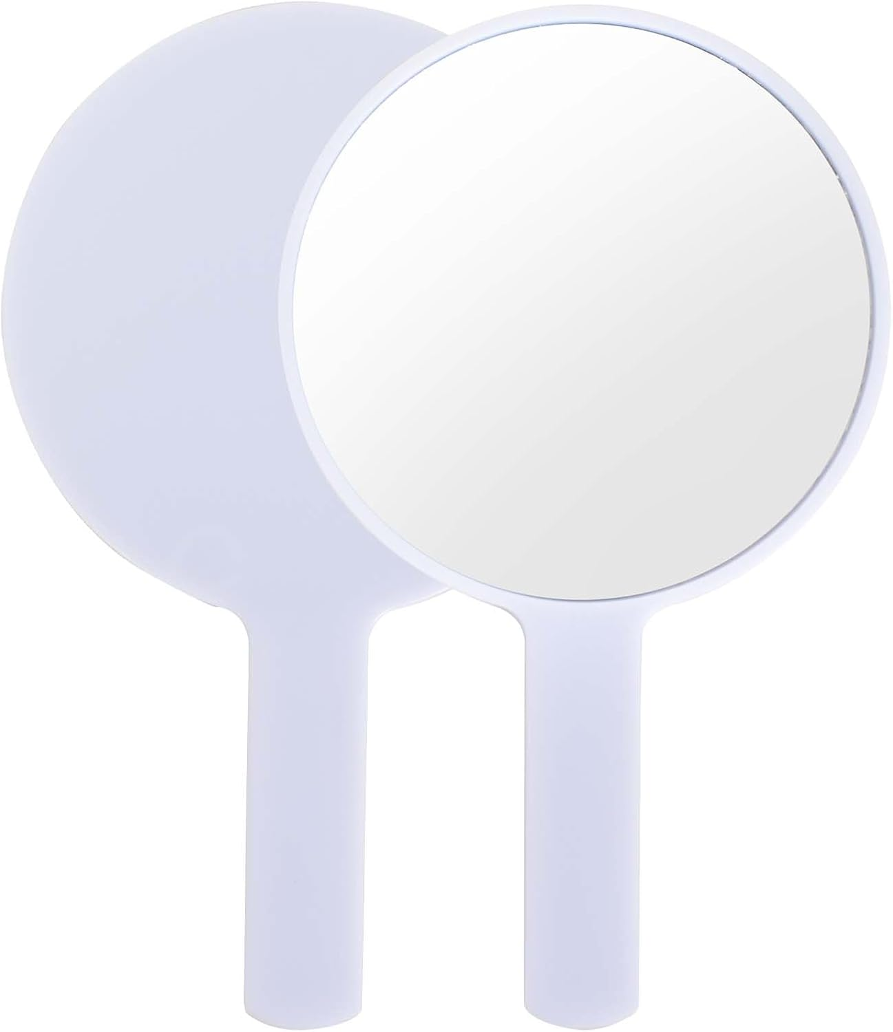 Handheld Mirror, round Makeup Mirrors with Handle, Hairdresser'S Shaving Mirror, Cosmetic Mirror, Pocket Mirror for Handheld Use, Home, Travel (Round Black)
