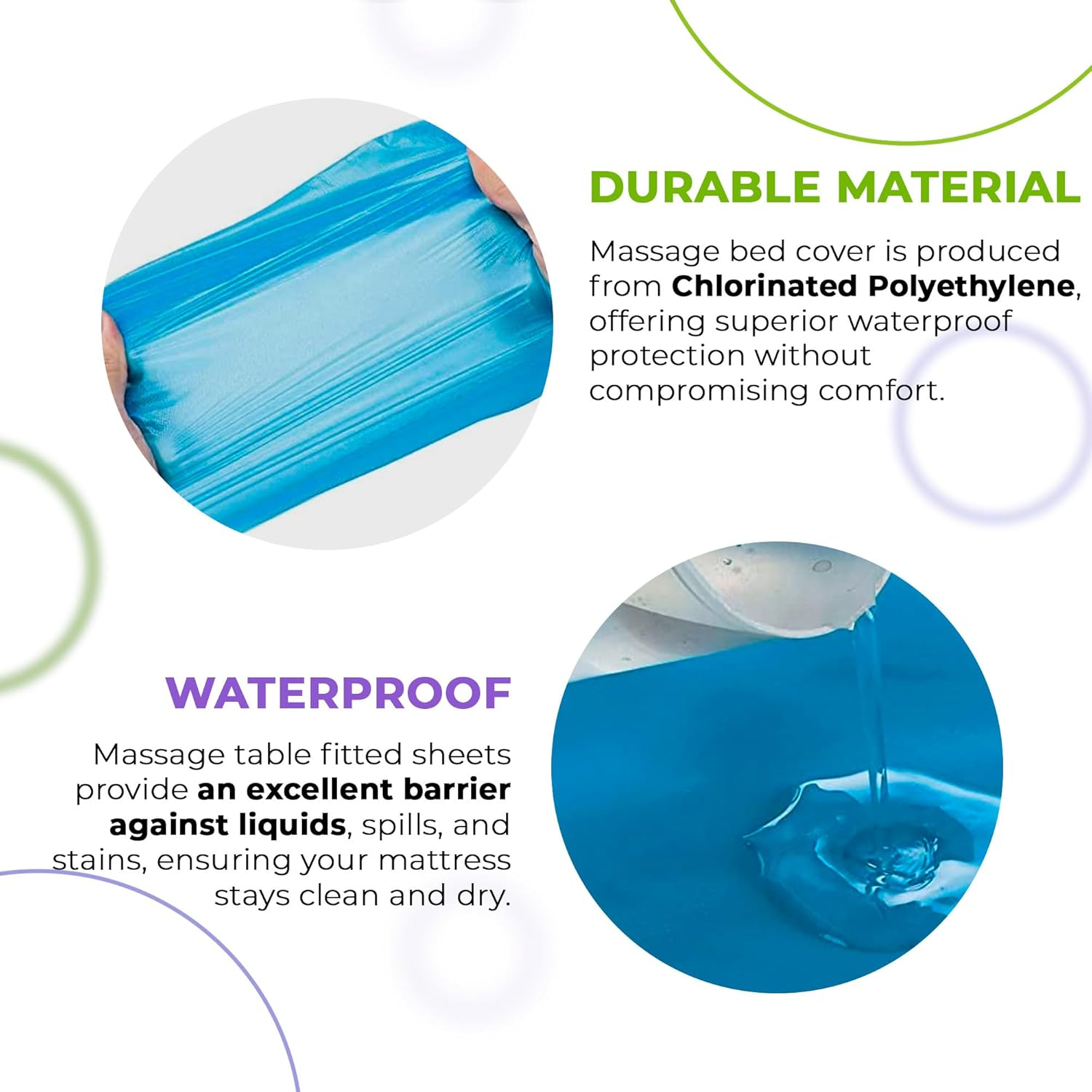 AMZ Medical Supply Disposable Massage Table Sheets, 82.6 X 35.4 X 7.8 Inches. Pack of 10 Waterproof CPE Tattoo Bed Covers for Spa, Hospital, Tattoo Parlor image number 4