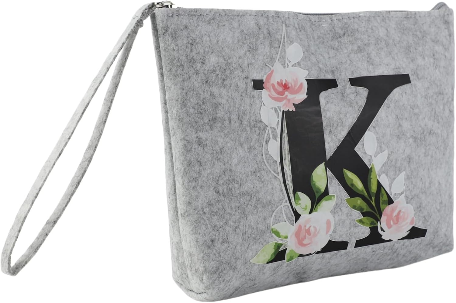 Blisswave Cosmetic Bag with Name, Feel Personalised Cosmetic Bag from a to Z, High-Quality Metal Zip, Exquisite Print Design, Lined, Personalised Gifts Women Girls