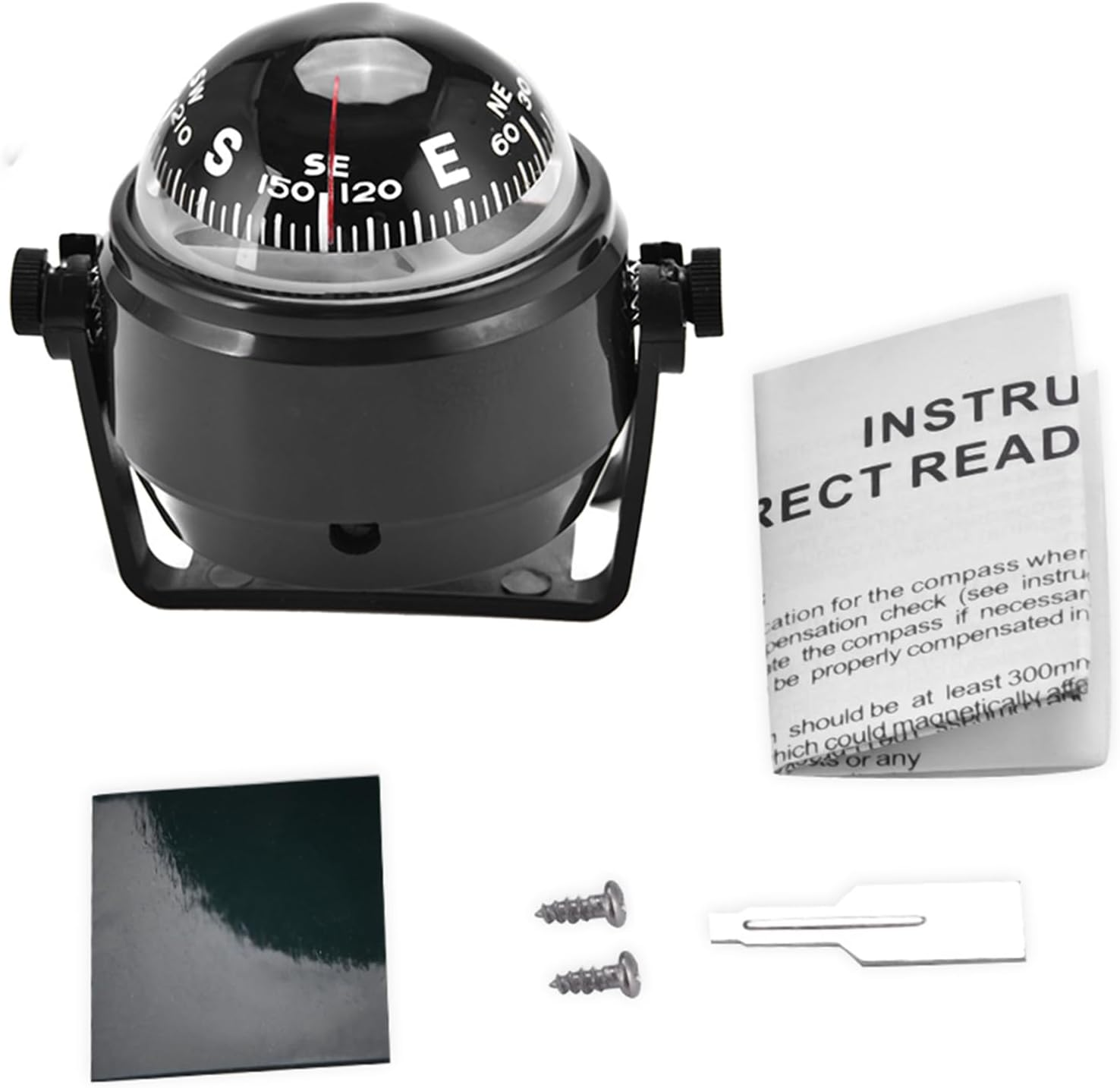 CHICIRIS Adjustable Vehicle Compass, Simple Directional Reading Car Dashboard Compass for Boats Several Vehicles, Waterproof Electronic Night Vision Compass with Adjustable Bracket image number 3