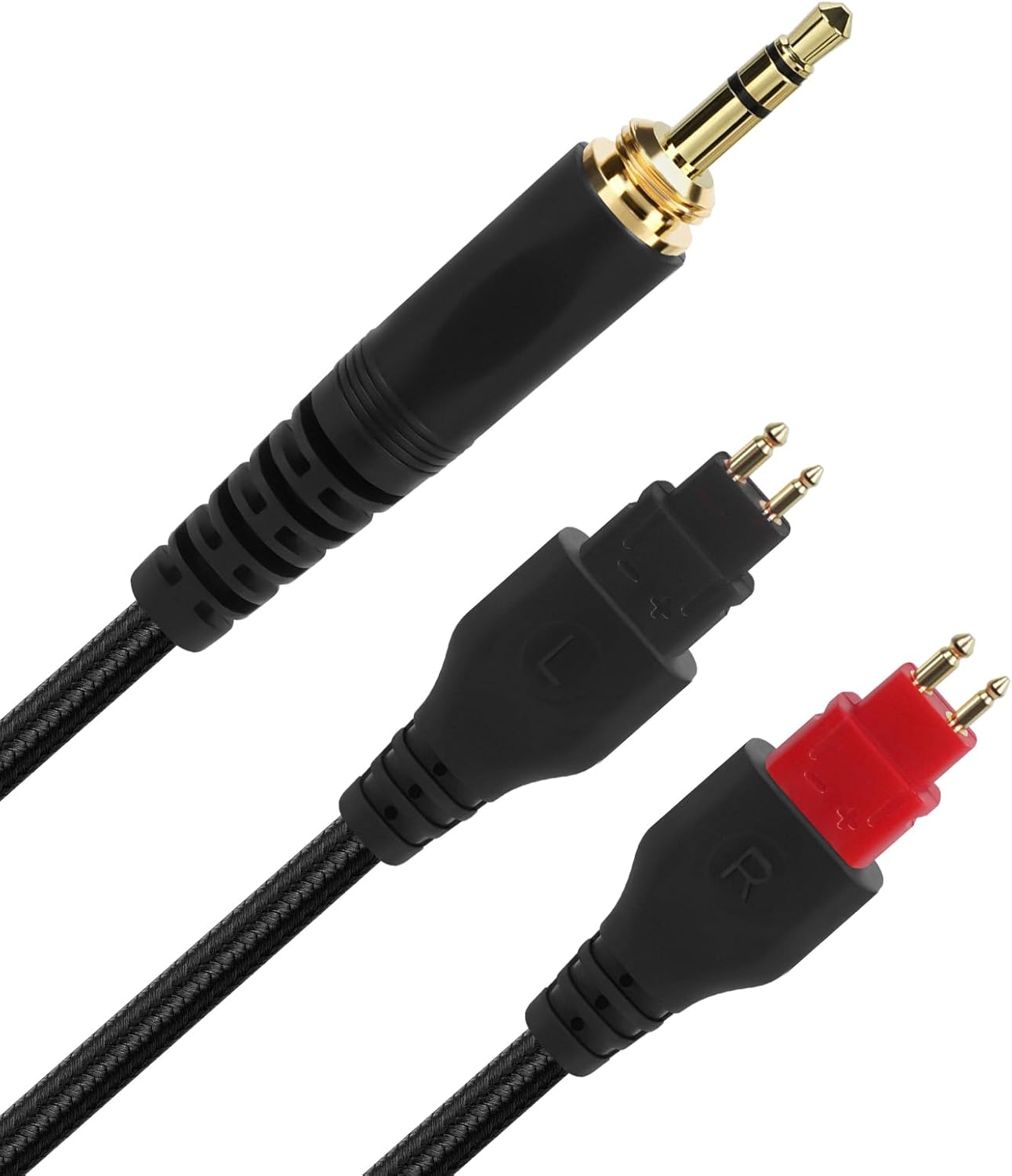 Geekria Audio Cable Compatible with Sennheiser HD 600, HD 650, HD 660S2, HD 6XX Headphones, 3.5Mm (1/8'') to 2Pin Braided Nylon Replacement Cord with 6.35Mm to 3.5Mm Adapter (4.9 Ft / 1.5 M) image number 3