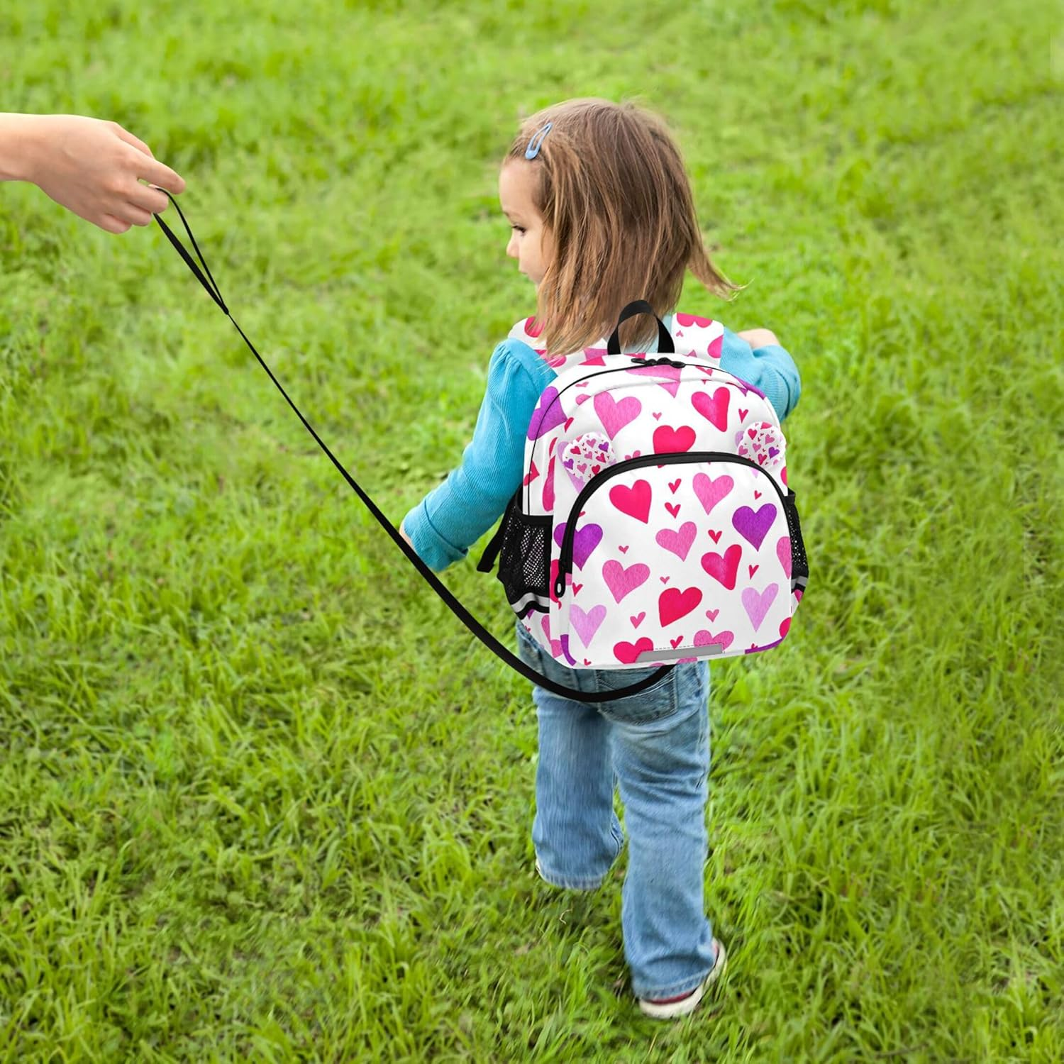 Valentine Hearts Red Kids Backpacks for Toddlers Rainbow Cute Girls School Backpacks for Boys S 7L image number 6