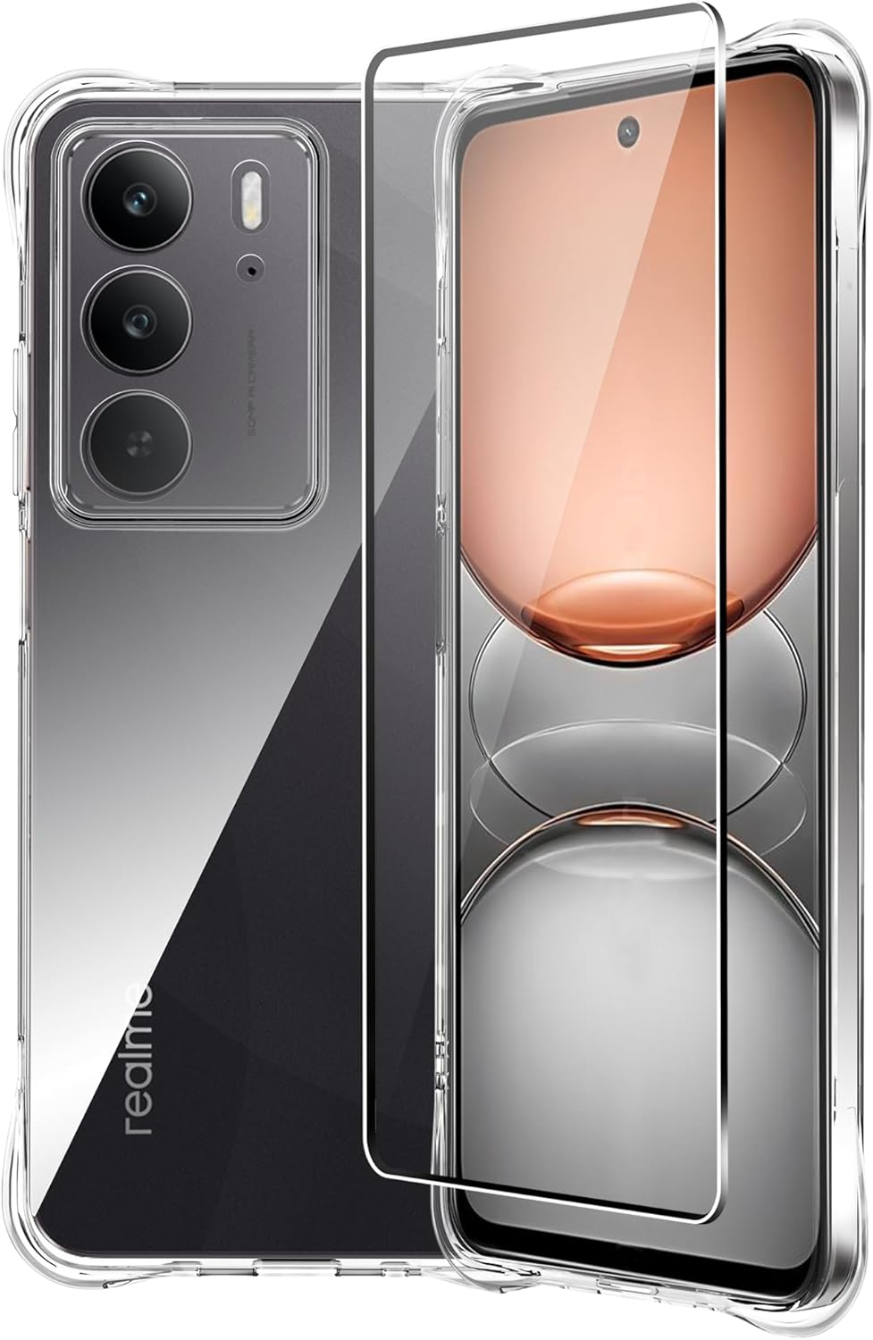 FDHYFGDY Case for Xiaomi Redmi Watch 5, All-Round PC Protective Case with Screen Protector, Screen Protector Compatible with Xiaomi Redmi Watch 5 - Black image number 4