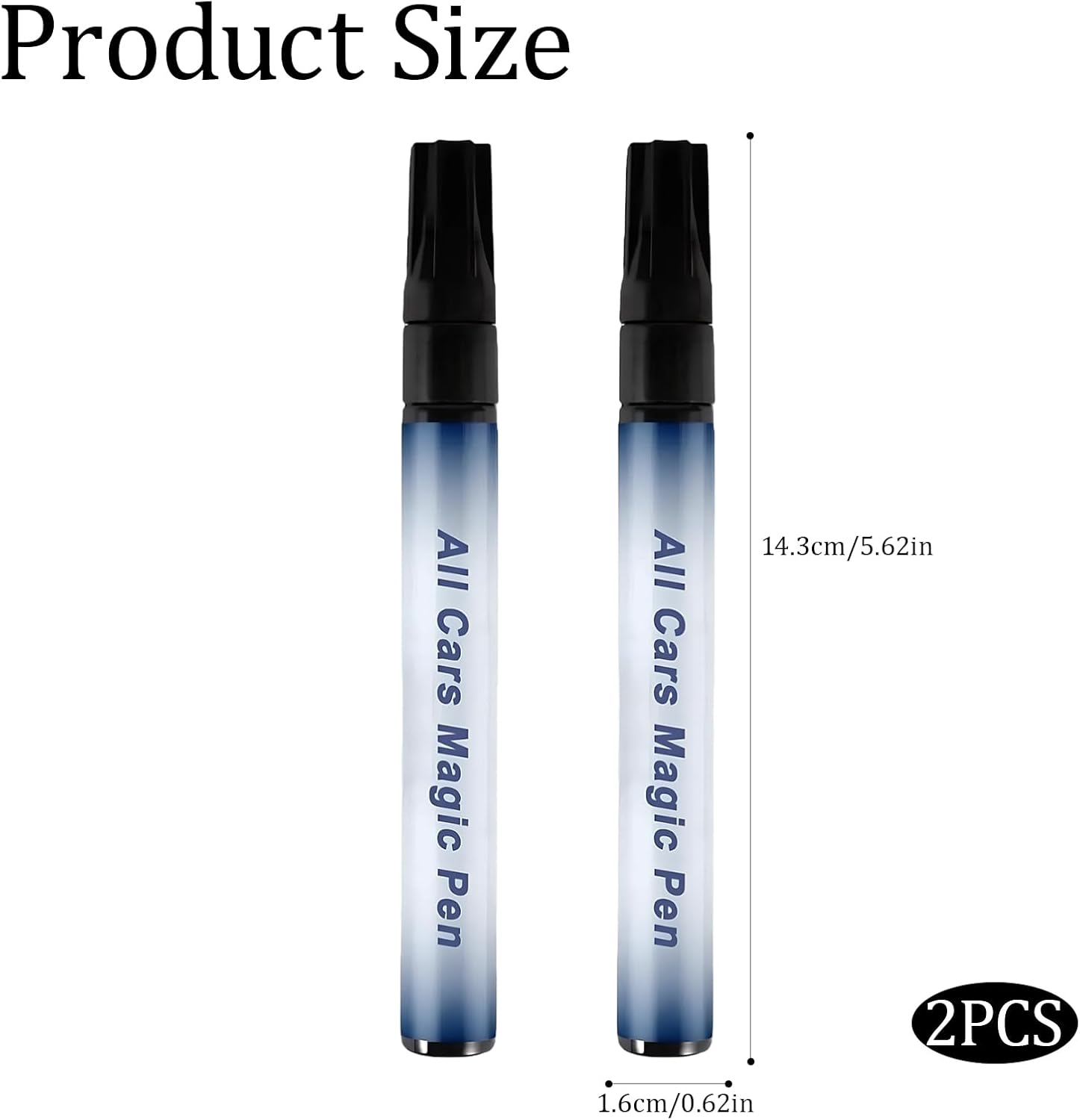 2 Pcs Professional Car Scratch Remover Pen, Easy to Use Touch up Paint Pen for Quick Fix, All Cars Magic Pen for Car Scratch Repair