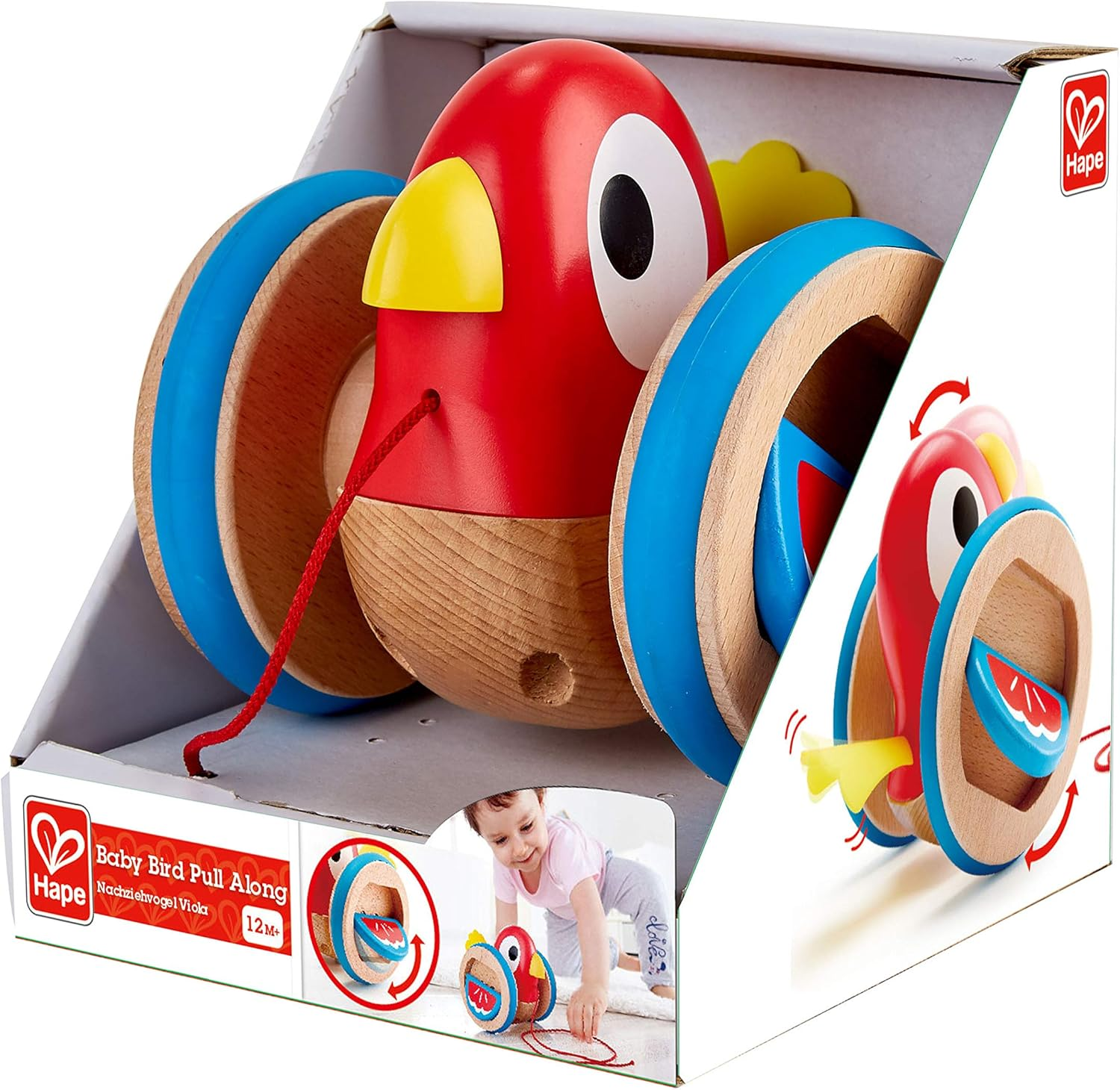 Hape Pull along Bird Outdoor Learning Activity Kids/Toddler Fun Play Toy 12M+ image number 4