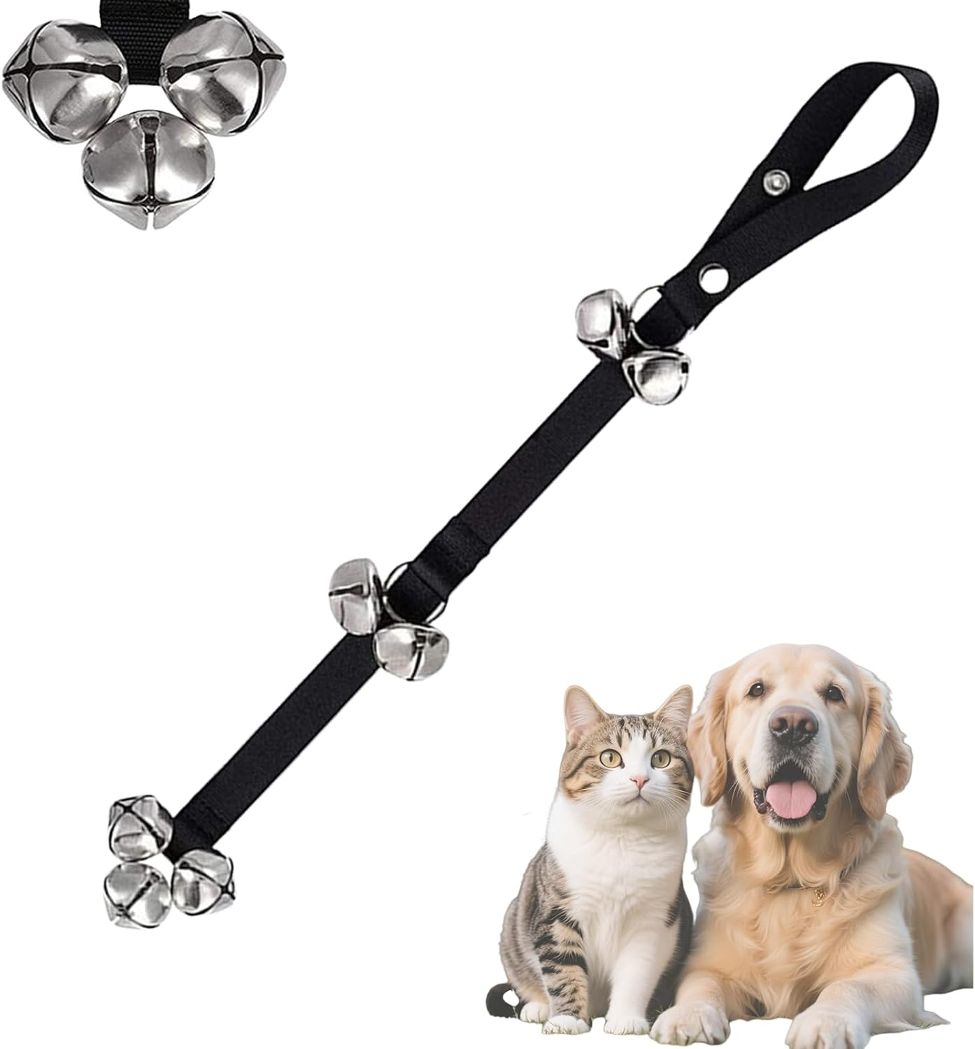 Jeyzuroa 2 Pack Dog Whistle & Adjustable Training Bells - Puppy Training Kit for Door Knob, Toilet Training& Outdoor Signals (Dogs & Cats) image number 3