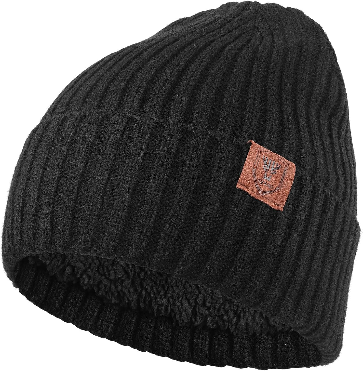 OZERO Winter Beanie Hat Warm Knit Skull Cap Thermal Thick Polar Fleece Snow Cap for Men and Women image number 5