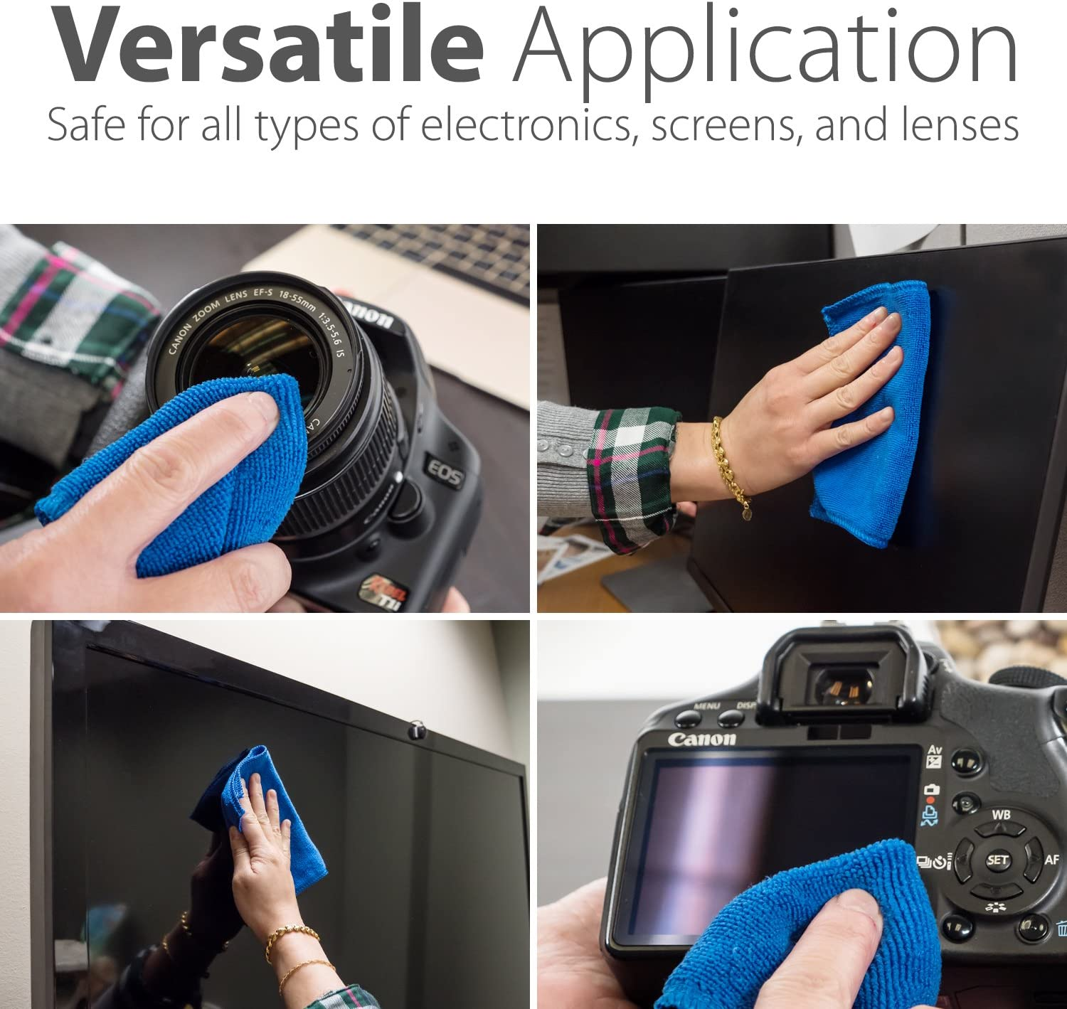 Screen Cleaning Kit with 2 Bottle Solution (60Ml and 120Ml), 2 Microfiber Cloths, 20 Non-Alcohol Screen Cleaning Wipes, and Brush image number 1