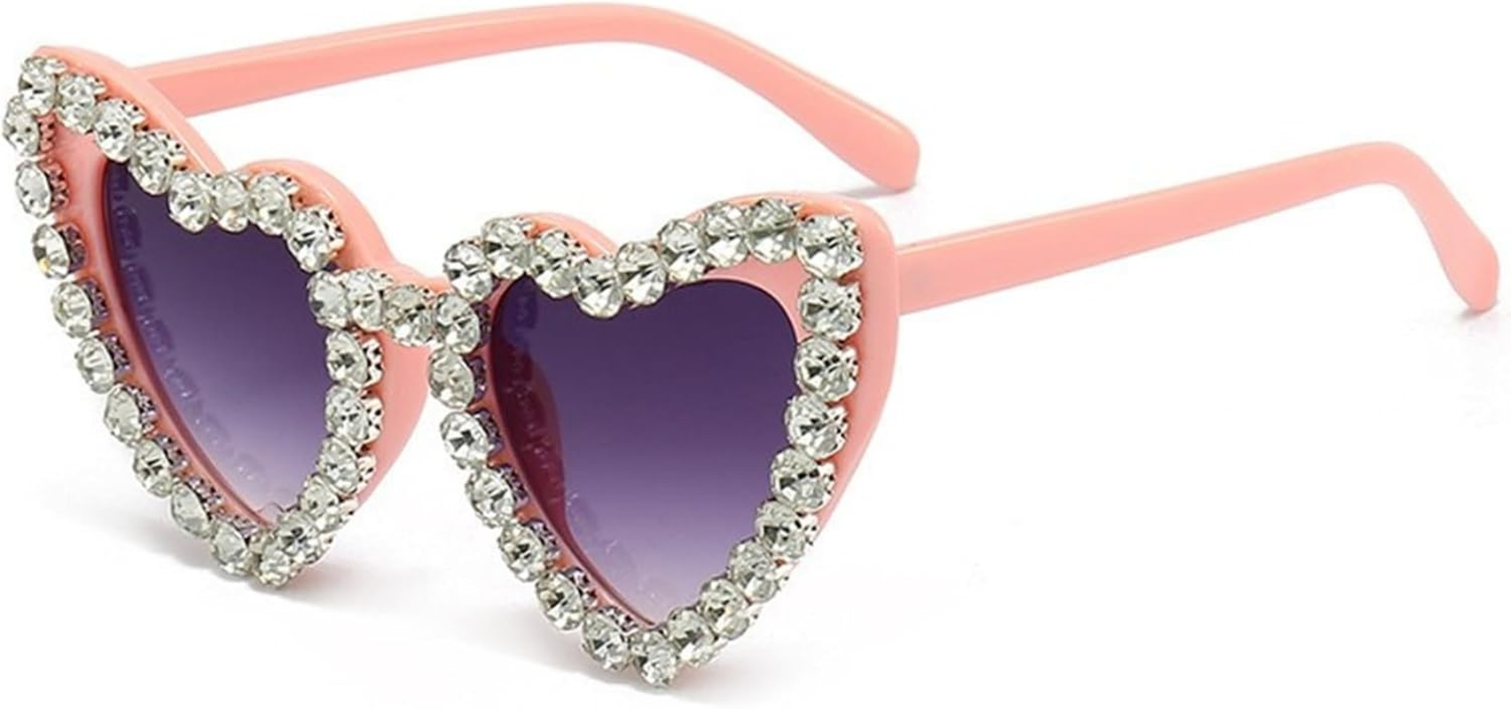 Heart Shaped Sunglasses Goggles Vintage Cat Eye Mod Style Retro UV400 Sun Glasses image number 5