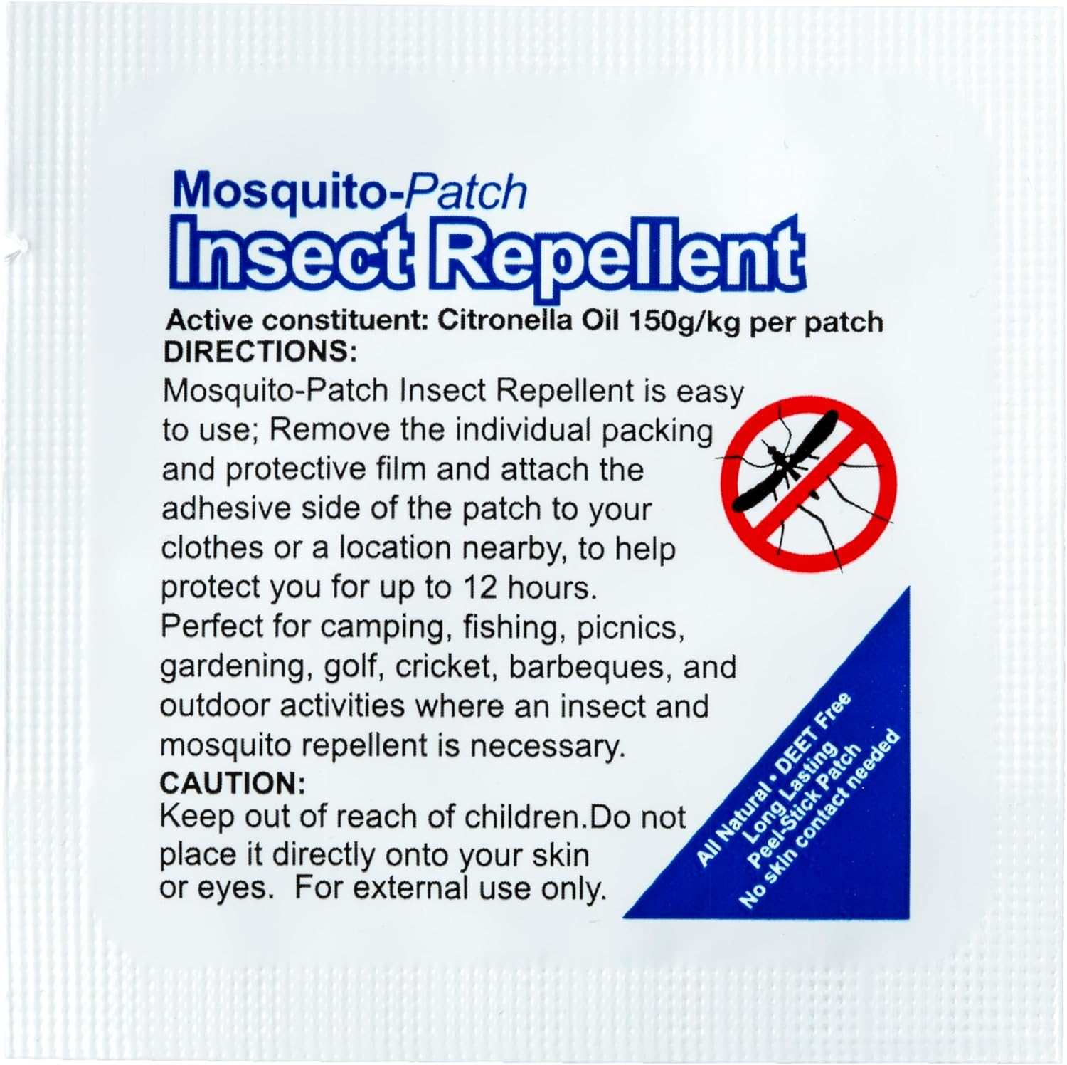 Mozzigear Mosquito Patch - Sticker Insect Repellent 24 Value Pack - Non-Toxic and DEET Free &ndash; Citronella Essential Oil &ndash;Blue Patches - up to 12 Hours Protection- Indoor and Outdoor Protection of Bees, Wasps, Mosquitoes, Sandflies, Midges, Ticks, and Other Insects image number 1