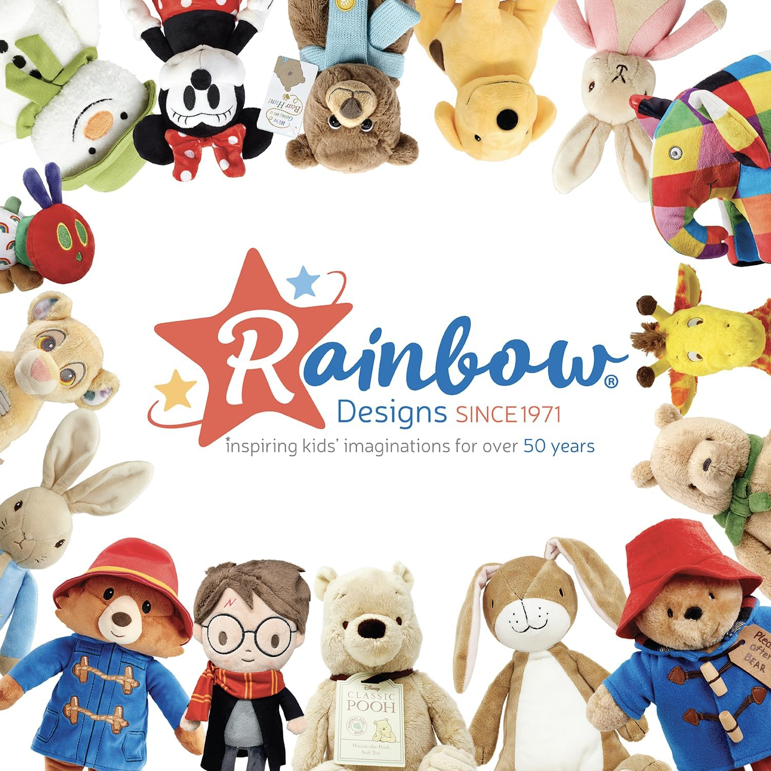 Rainbow Designs Harry Potter Comfort Blanket for Newborns - Soft Velvety Comforter with Star Details - Huggable Cuddle Companion for Babies from Birth