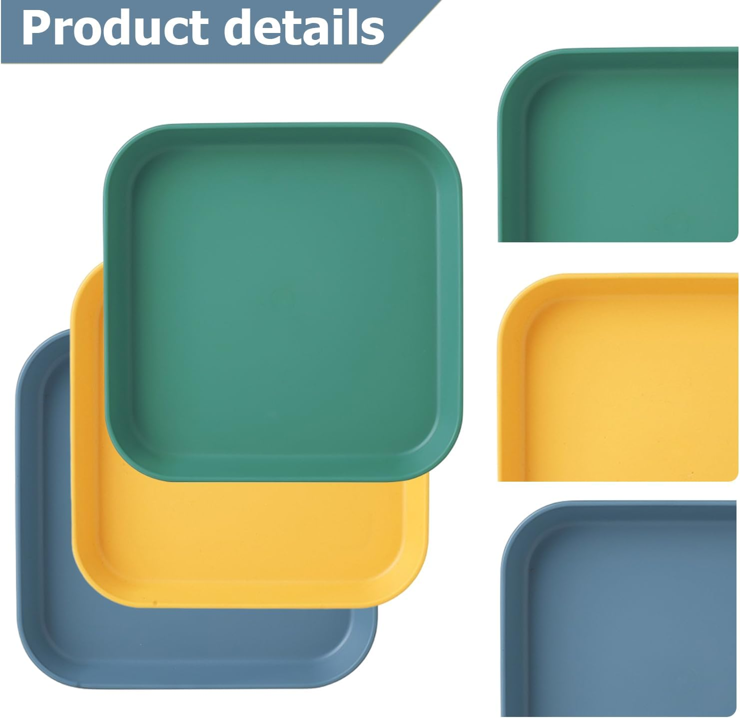 HOMURY Cat Feeding Bowl Set of 9, Square Cat Plate, Flat Cat Bowl, Cat Bowl, Small Cat Feeding Bowl, Cat Bowl for Dry Food and Wet Food image number 4