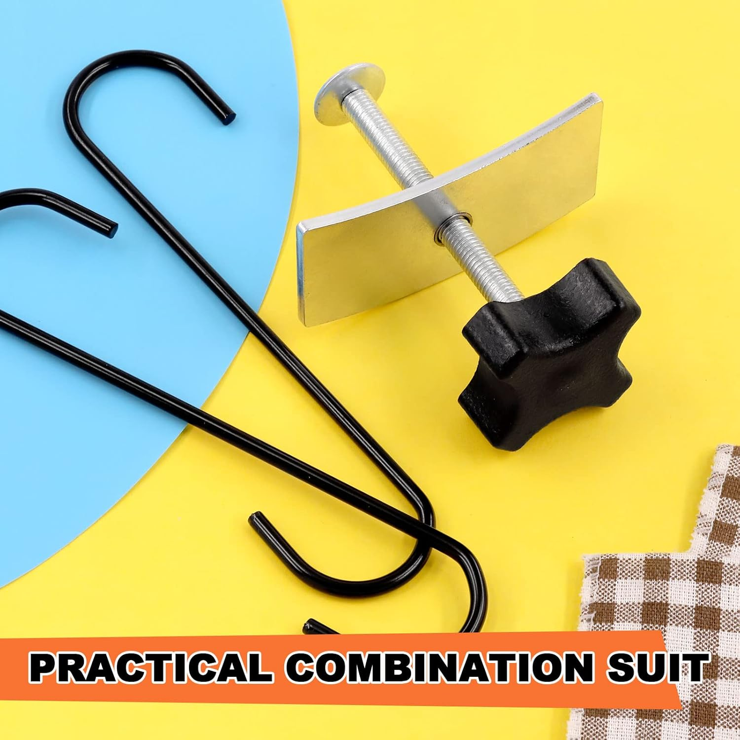 Tanstic 3Pcs Disc Brake Pad Spreader with Brake Caliper Hangers Kit, Heavy Duty Brake Pad Spreader Tool and Brake Caliper Hooks, Piston Brake Caliper Compression Tool for Cars Trucks image number 5