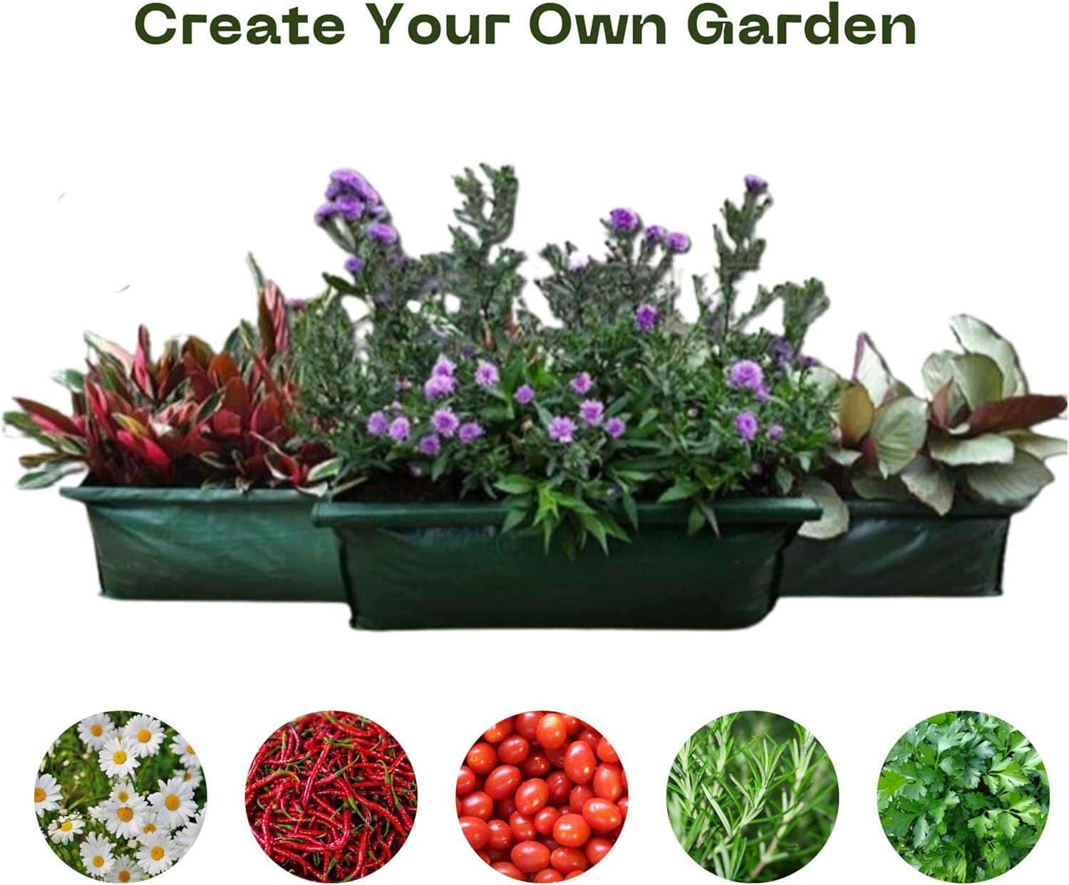 MOKUS Raised Planter Bag Large, Heavy Duty Planter Bag, Rectangle Plant Grow Bag, Suitable for Indoor and Outdoor Growing image number 4