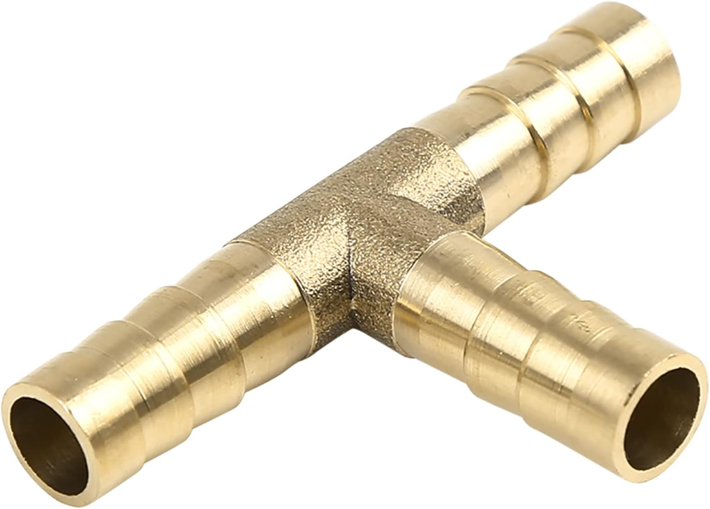 X AUTOHAUX 8Mm Hose Barb Brass 3 Way Tee Connector Adaptor for Air Water Gas Oil Pipe 5Pcs image number 4