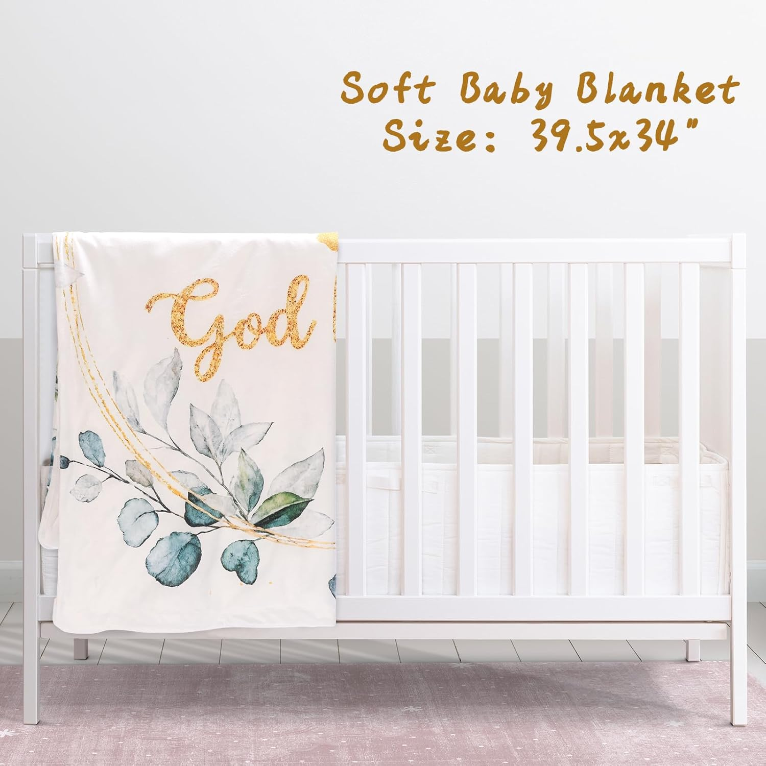 Baptism Gifts for Boys Girl First Communion Christening Gift for Boy Girls with Baby Blanket Baptism Card Picture Frame White Socks Bib image number 2