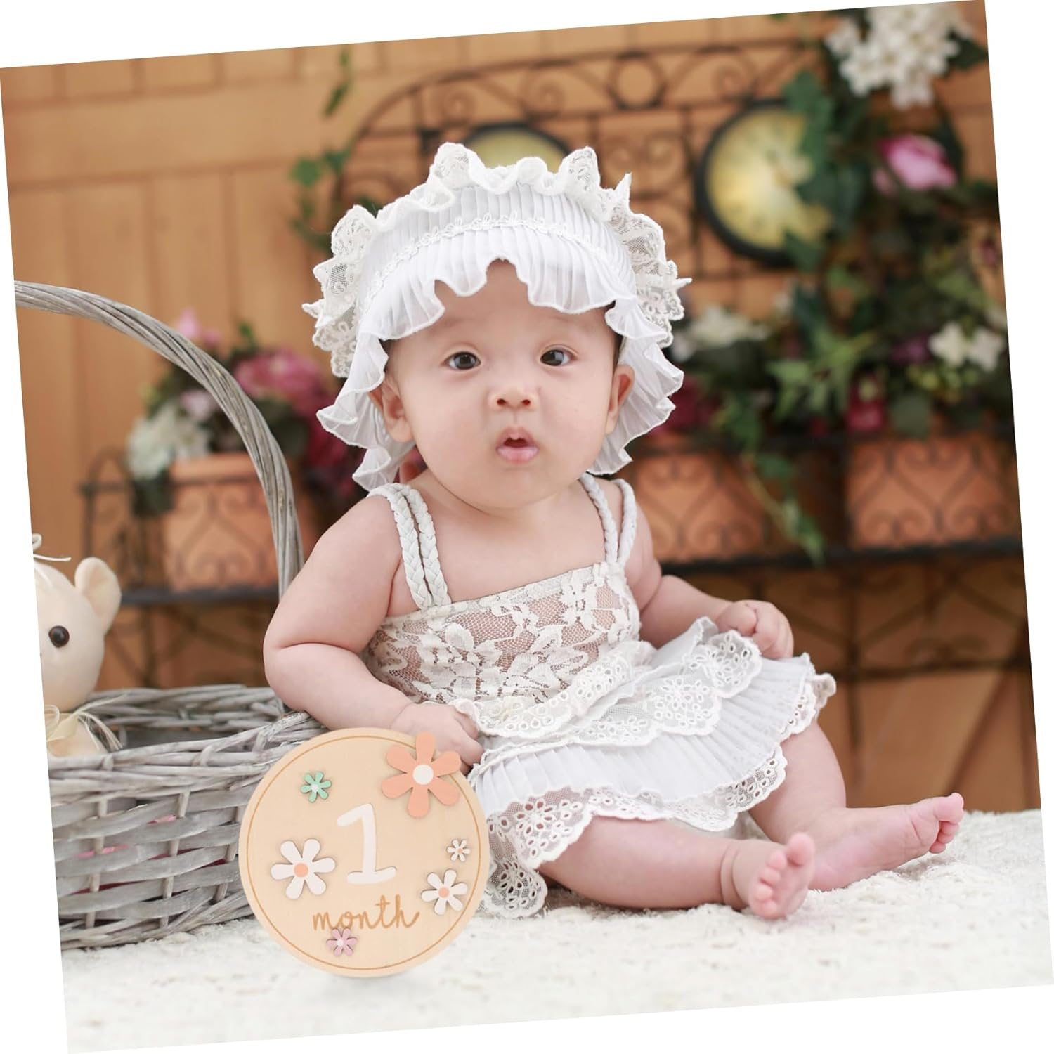 Wooden Milestone Cards Newborn Months Signs Photography Props for Growth Celebration for Showers Announcements