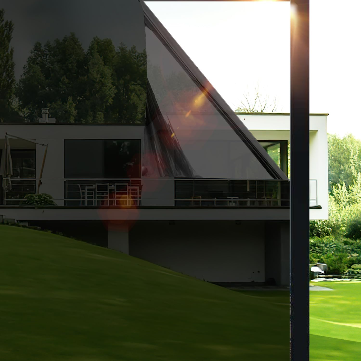 Sun Blocking Privacy Window Film, One Way Window Tint for Home, Daytime Window Privacy See Out Not in Window Cling Mirror Reflective anti UV Sticker for Car&Office(Silver, 45X200Cm)