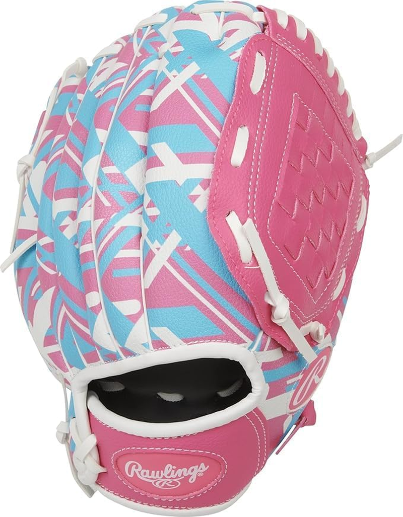 'Rawlings | Remix T-Ball & Youth Baseball/Softball Glove | Sizes 9'' - 10.5''' - Right Hand Throw, Pink image number 5