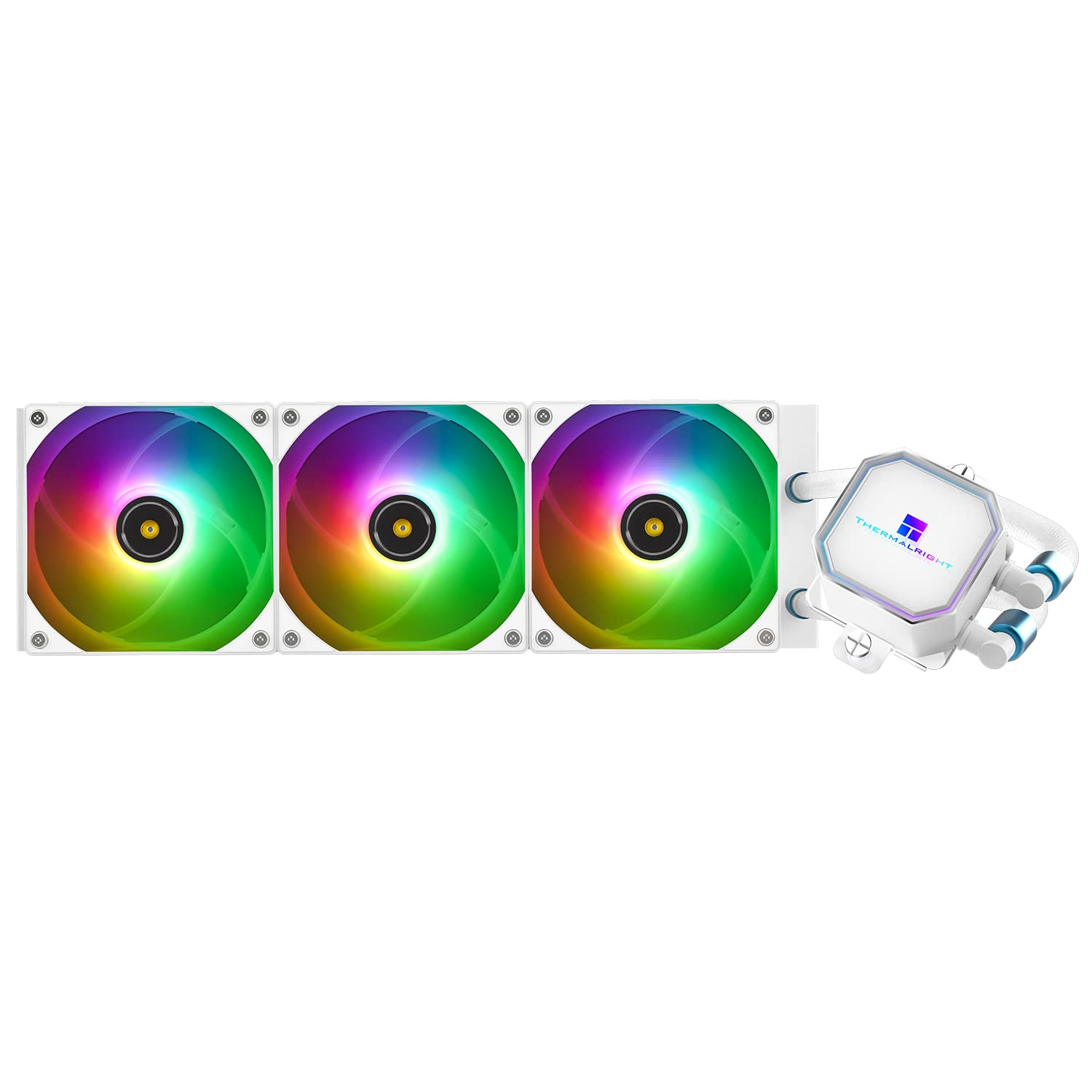 Thermalright Frozen Prism 360 White ARGB CPU Water Cooler with Dual PWM Fans, Water Pump Speed Is 3300RPM,S-FDB Bearing, for AMD Am4/Am5,Intel Lga1150/1151/1200/1700/2011(White ARGB)