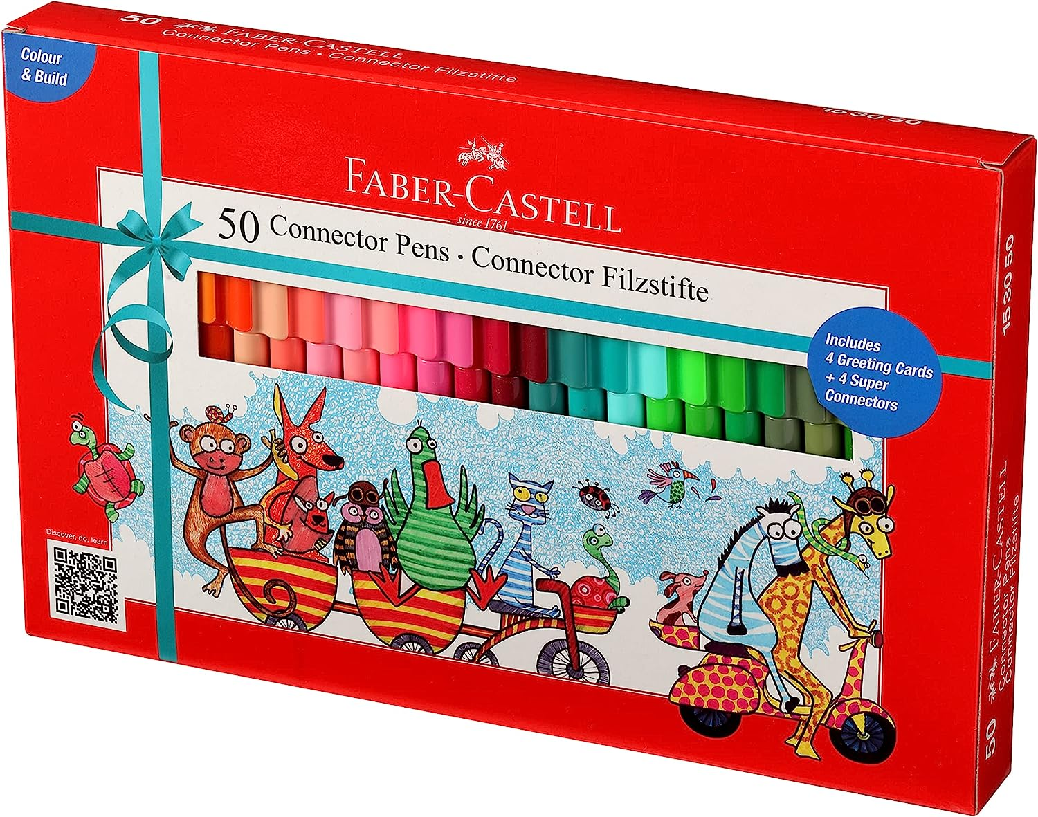 Faber Castell Connector Pen 50-Pieces Set, Assorted image number 1
