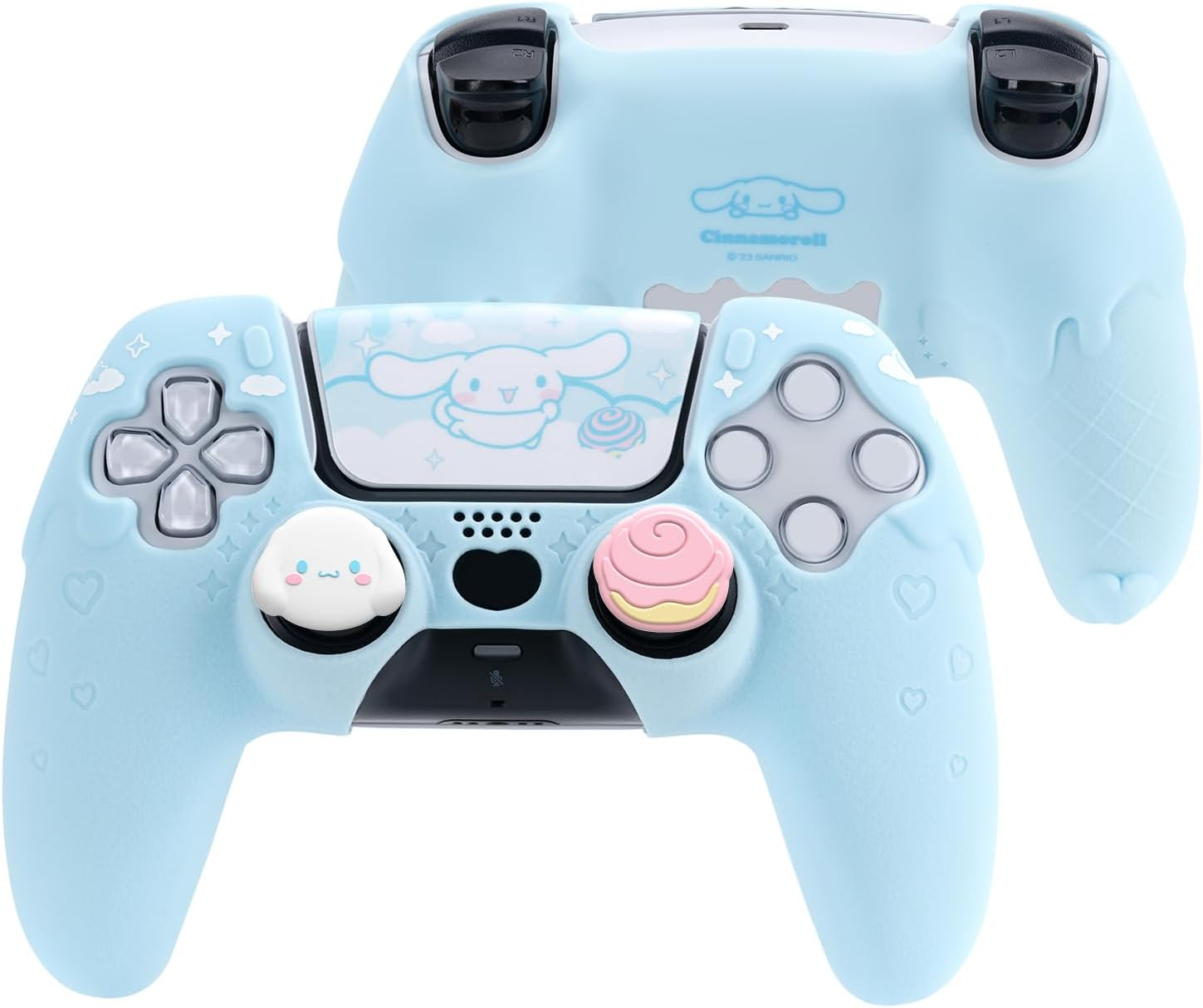 Kuitmor PS5 Controller Cover Skin Case,Anti-Slip Silicone Protective Cover Case,Cute Cartoon Protective Shell for PS5 Controller with 2 Thumb Grip Caps and 1 Sticker image number 2