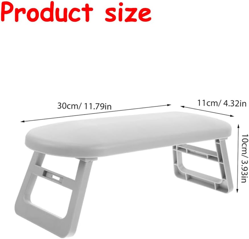 Nail Arm Rest,Foldable Portable Manicure Hand Pillow Arm Rest for Nail Practice, Desk Use and Spa - Ideal Nail Hand Support Pad-Light Gray image number 3