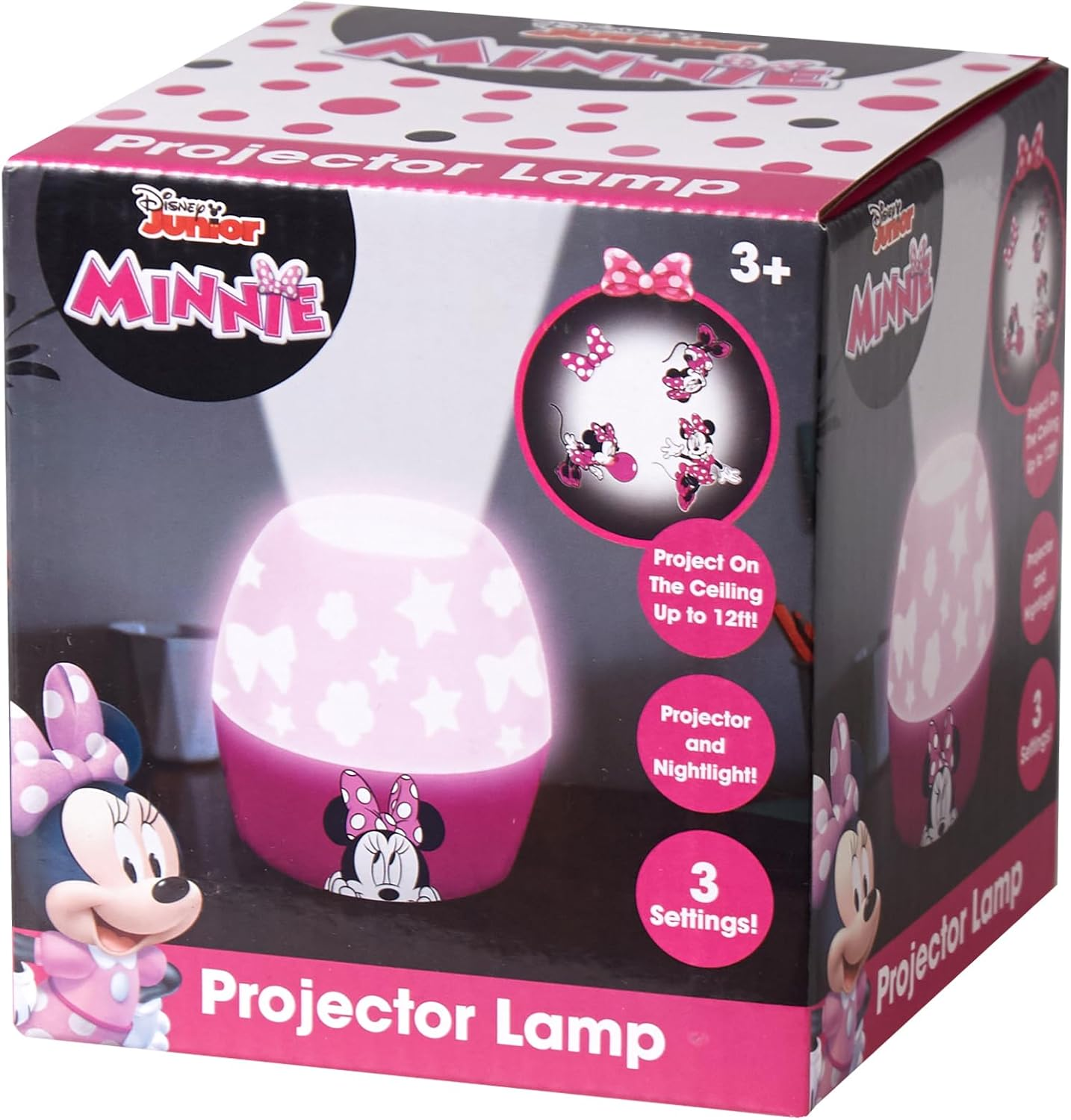 Idea Nuova Disney Minnie Mouse Scene Projection Kids Lamp and Nightlight image number 4