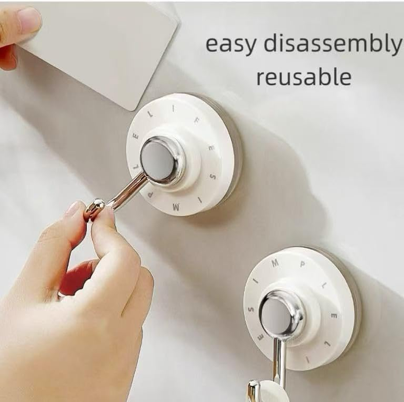 Rivhom Heavy Duty Suction Cup Hooks, 3 Pack, Modern Design for Bathroom, Glass and Tile image number 2