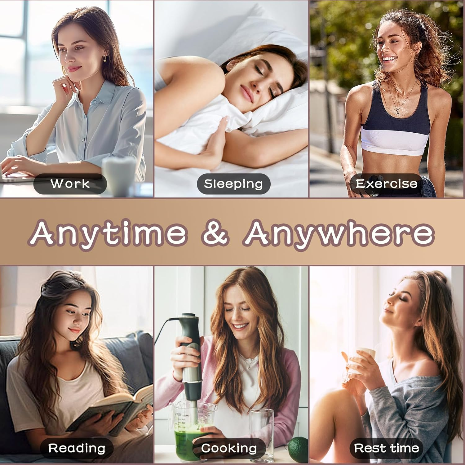 Heatless Hair Curlers Band, Overnight, Curls without Heat, Overnight Blowout Curls without Heat, Curlers without Heat for Short and Long Hair (Brown) Pack of 5 image number 2