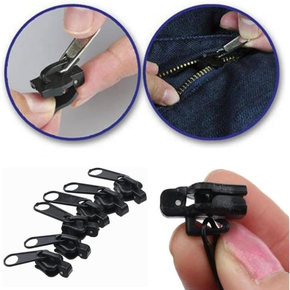 HIDOSNG 24Pcs Metal Zipper Pull Repair Kit,Universal Zipper Pulls Replacement,3 Sizes Zipper Fixer for Suitcase Zippers Pull Tab for Luggage, Backpack, Jackets, Coat, Boots, Clothing Shoes Helves image number 4