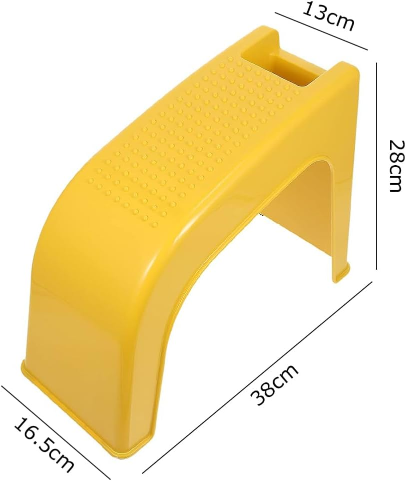Shower Foot Rest,Pedicure Stool,Pedicure Foot Rest Stand,Household Stool,For Home,Bathroom,Dormitory,Apartment for Pedicure, Manicure, Nail Art, Nail Clipping (Yellow)