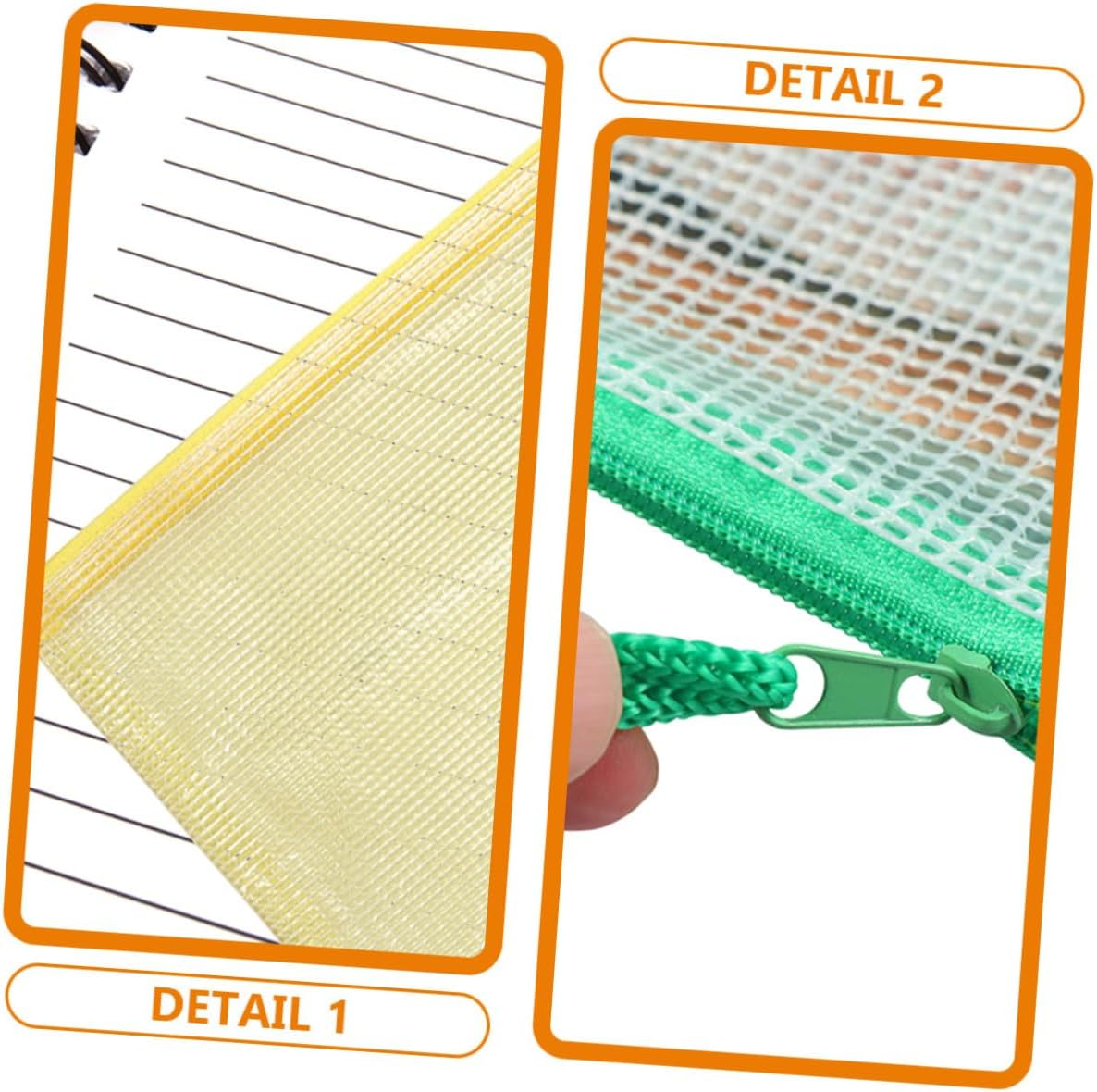GETAJGHSD 24Pcs Mesh Zipper File Bag Document Organizer Pouches for Classroom Office Storage and Travel Includes Practical Zippered Storage image number 4
