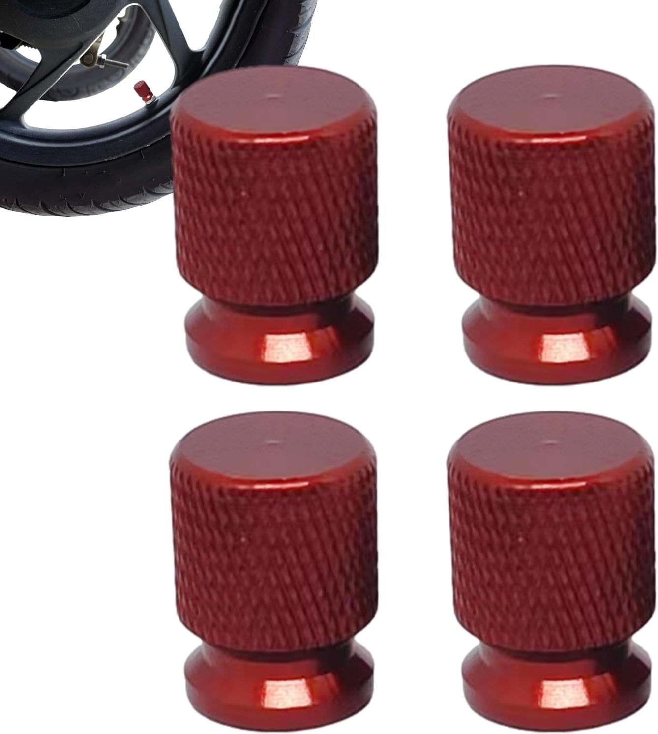 Auto Tire Valve Stem Caps | Fashionable 4 Stem Caps | Wear-Resistant Valve Stems & Caps Rust-Resistant for Trucks Bicycles - Blue image number 3