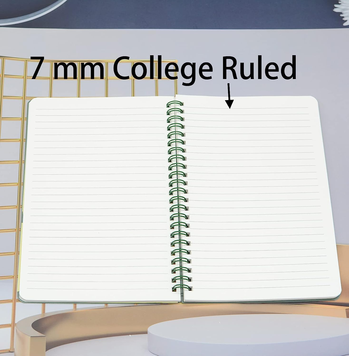 Yansanido Spiral Notebook, 4 Pcs 4 Color A5 Thick Plastic Hardcover 7Mm College Ruled Paper 80 Sheets (160 Pages) Journal for School and Office Supplies (4 Pcs A5) image number 5