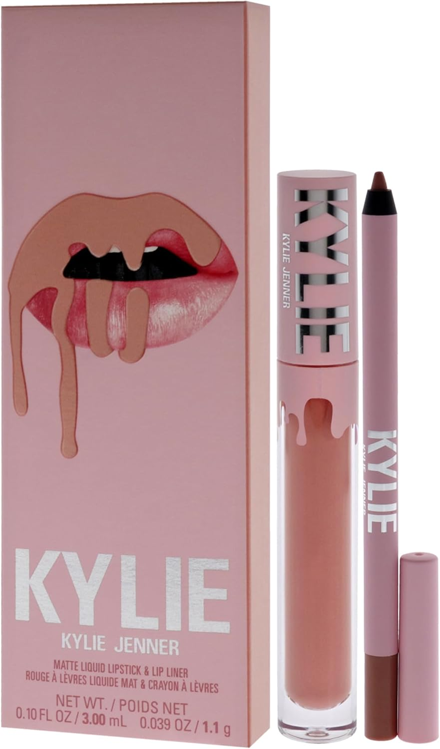 Kylie Cosmetics Matte Lip Kit - 700 Bare for Women 2 Pc 0.10Oz Matte Liquid Lipstick, 0.039Oz Lip Liner image number 3