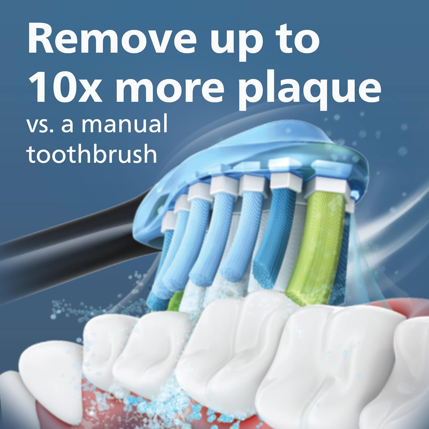 Philips Sonicare Diamondclean 9000 Rechargeable Sonic Electric Toothbrush with App, Built-In Pressure Sensor, 4 Clean Modes & 3 Intensities, Navy, HX9911/96 image number 3