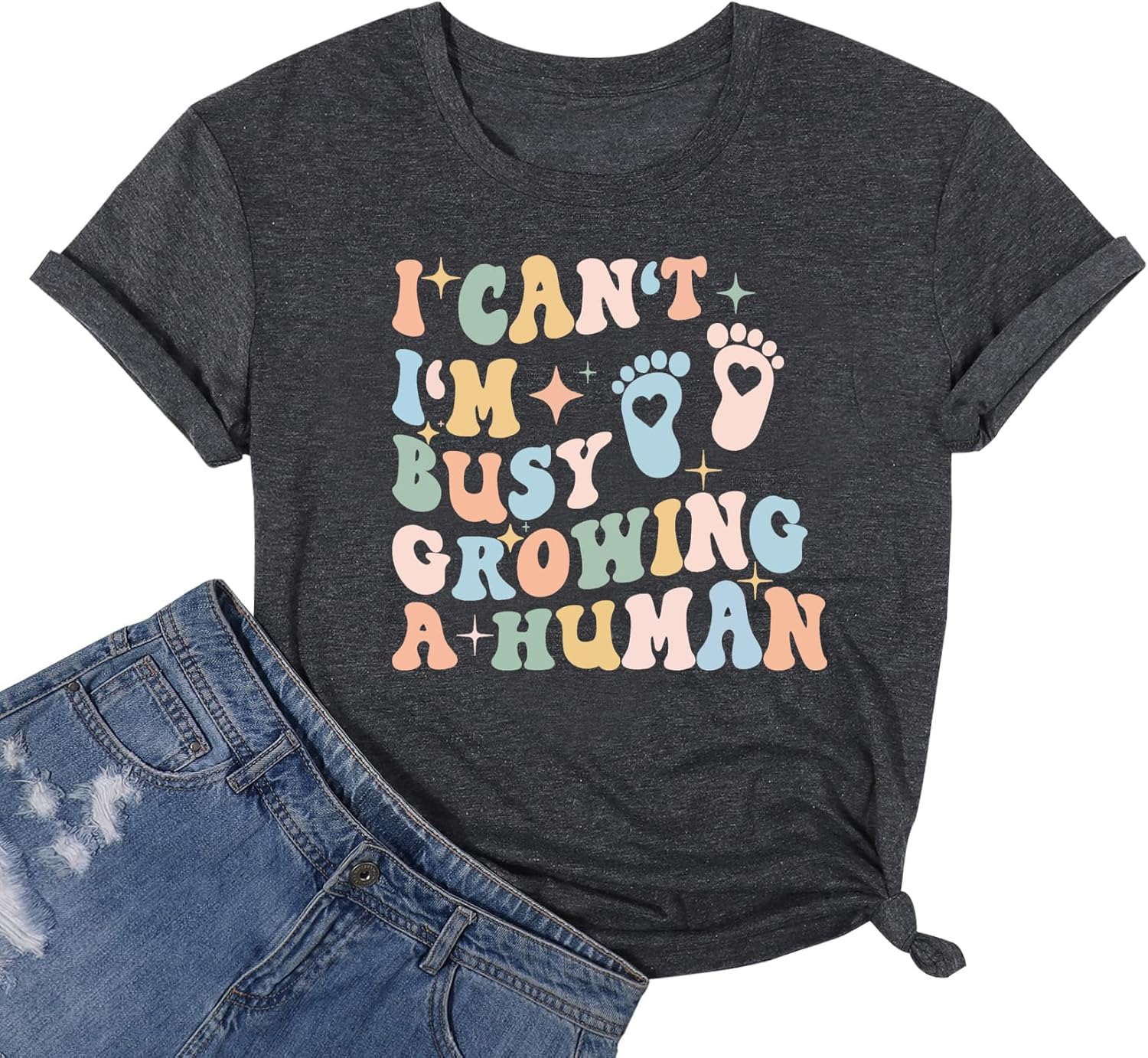 Pregnancy Announcement Shirts Women Funny Letter Print Mama Shirt Maternity Reveal T Shirt Mother'S Day Tops image number 3