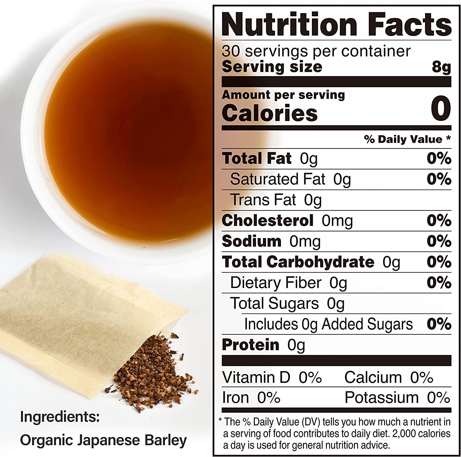 Organic Barley Tea (Mugicha Tea) 8G&times;30Bags 100% Made in Japan,No Chemical Fertilizer,Caffeine Free,Sugar Free,【Yamasan】 image number 4