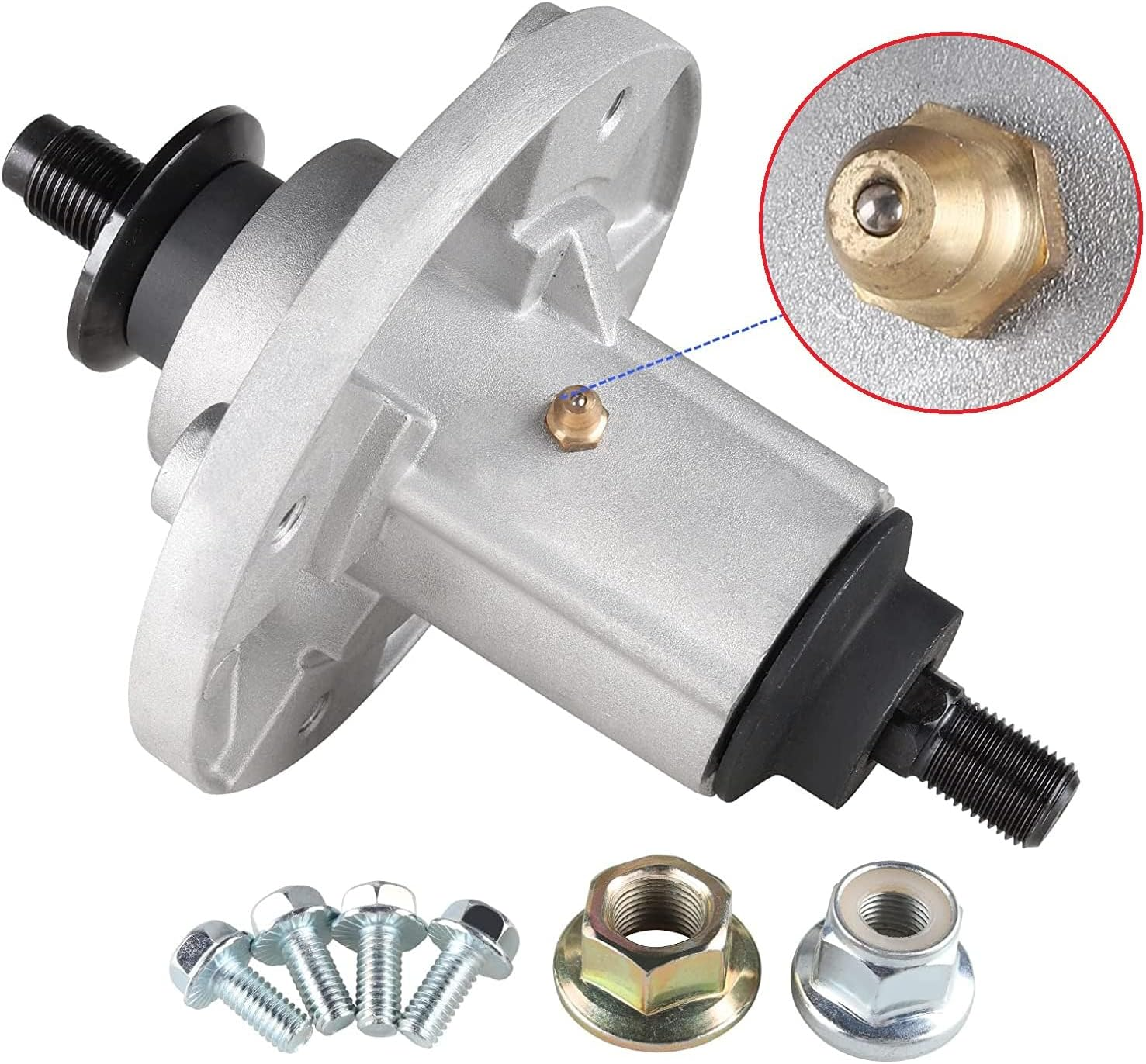 Replacement for GY21098 Spindle Assembly &ndash; Fits John Deere D100&ndash;D160, LA100&ndash;LA165, E100&ndash;E180, X100 Series &ndash; 7-Point Star Blade Mount &ndash; Replaces GY20454, GY20867, GY20962 image number 6