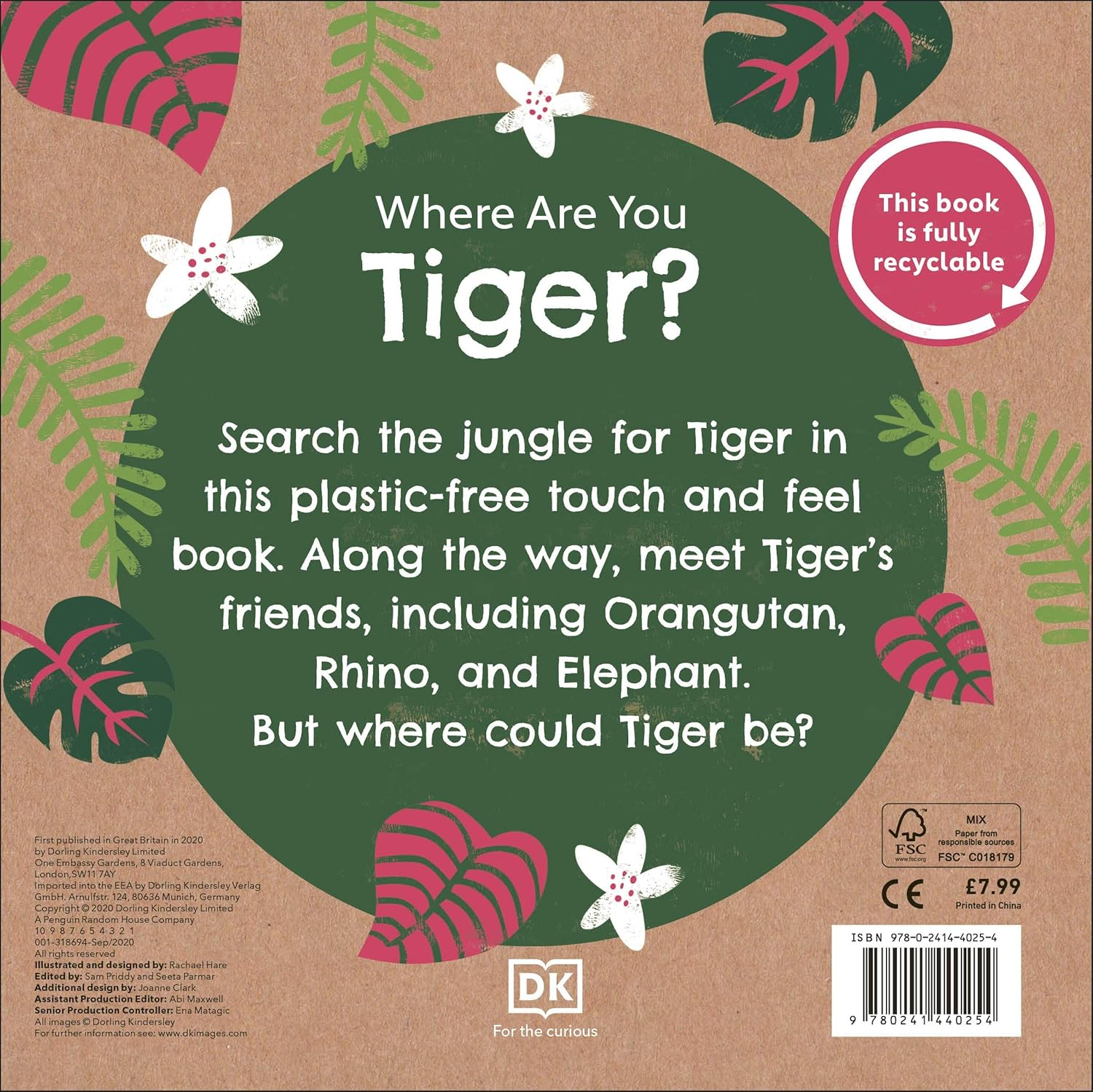 Eco Baby Where Are You Tiger?: a Plastic-Free Touch and Feel Book image number 1