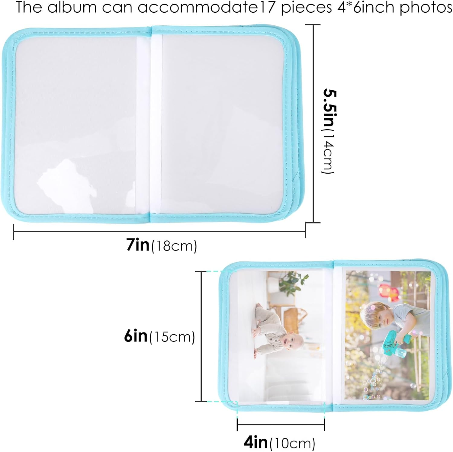 Commemorate Photo Album 4X6 Pictures with Hook, My First Family Memory Book, Soft Cloth Keepsake, Small Album Holder Book with 17 Pages Pocket for Family, Anniversary, Parents Gift (Octopus Pattern) image number 4