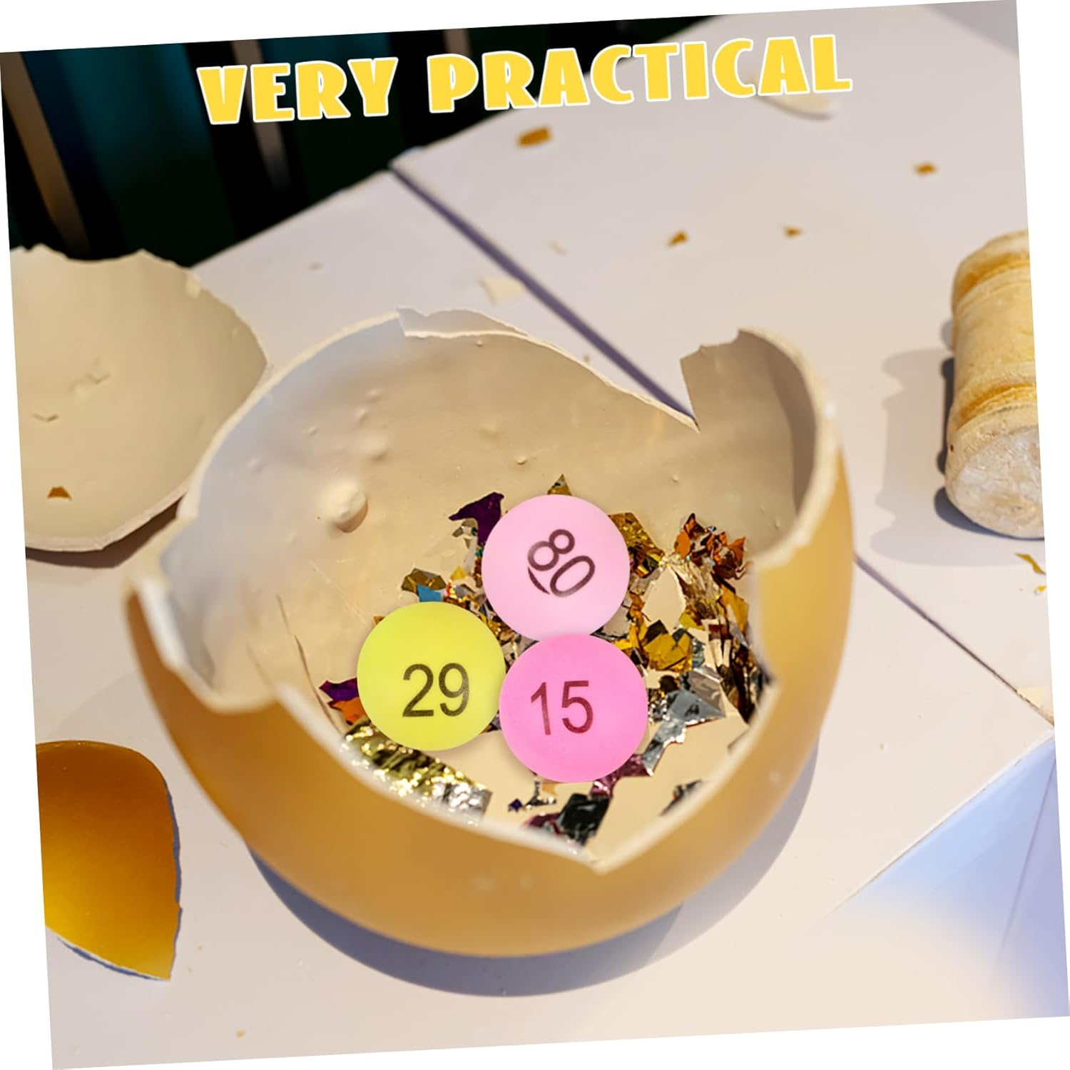SUPVOX 150Pcs Assorted Color Pong Balls for Game Party Decoration Durable Table Tennis Balls Numbers Fun Easy to Spot for Games image number 2