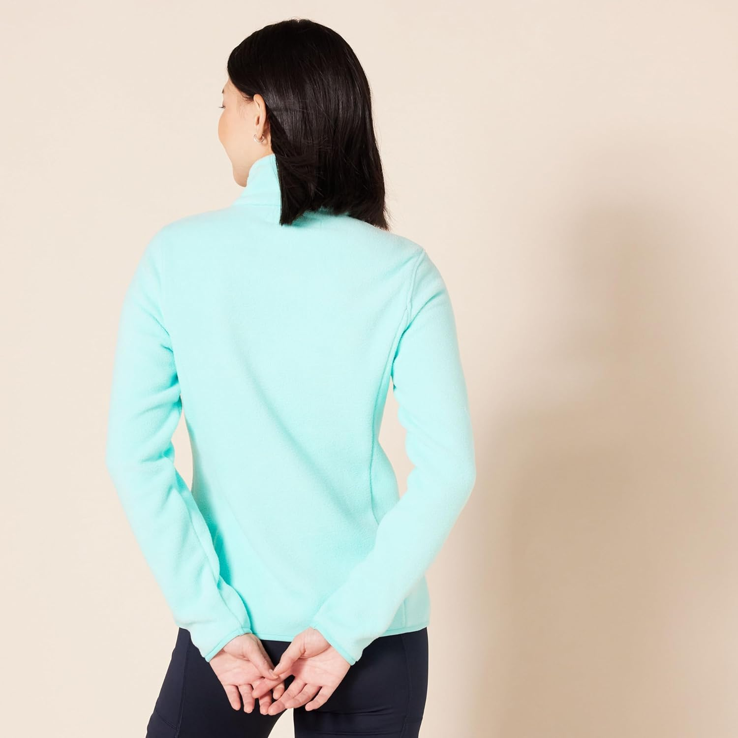 Amazon Essentials Women'S Classic-Fit Long-Sleeve Full-Zip Polar Soft Fleece Jacket (Available in plus Size), Aqua Blue, Large
