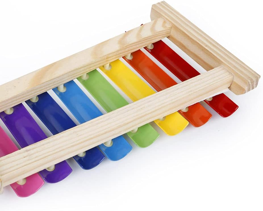 Xylophone for Kids, Best Holiday/Birthday DIY Gift Idea for Your Mini Musicians，Color Scissor Wooden Xylophone Toy with Child Safe Mallets, Educational Musical Instruments Toy for Toddlers Child image number 5