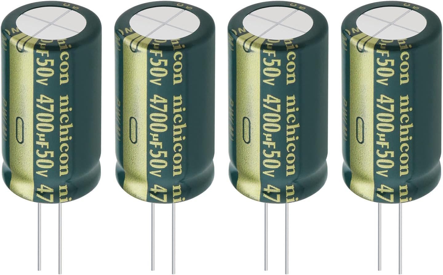 VGOL 4PCS 4700Uf 50V Capacitors Aluminium Electrolytic Capacitor 18X35Mm for Smart Home Appliances Medical Equipment Communication Equipment LED Lighting image number 2