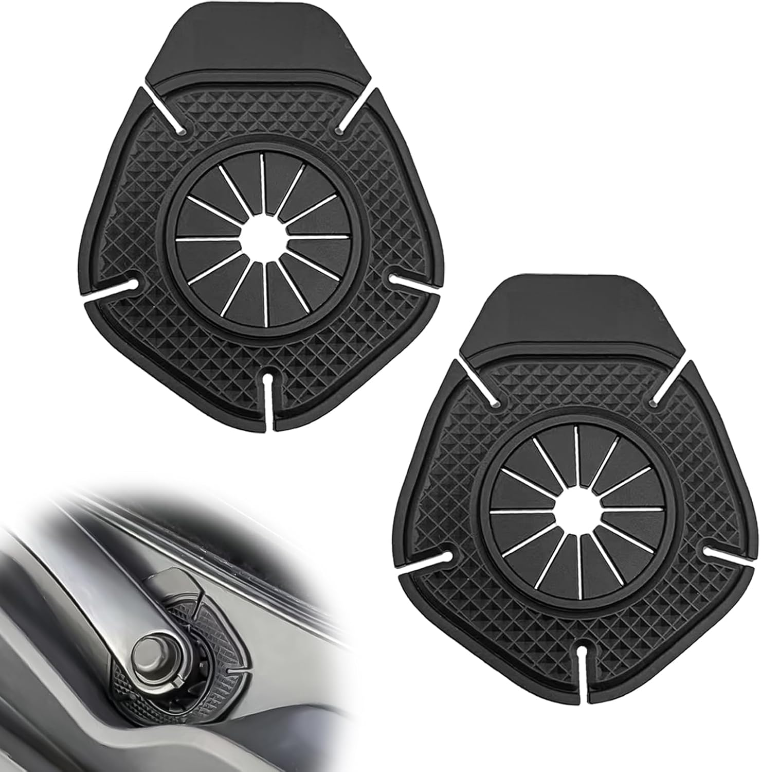 ZOKYUYS 2PCS Silicone Windshield Wiper Arm Hole Protector Cover,Front Wiper Protective Guards,Dust-Proof Wipers Arms Protector Cover,Wiper Dust Jacket Anti-Leaf Universal for Most Cars image number 4